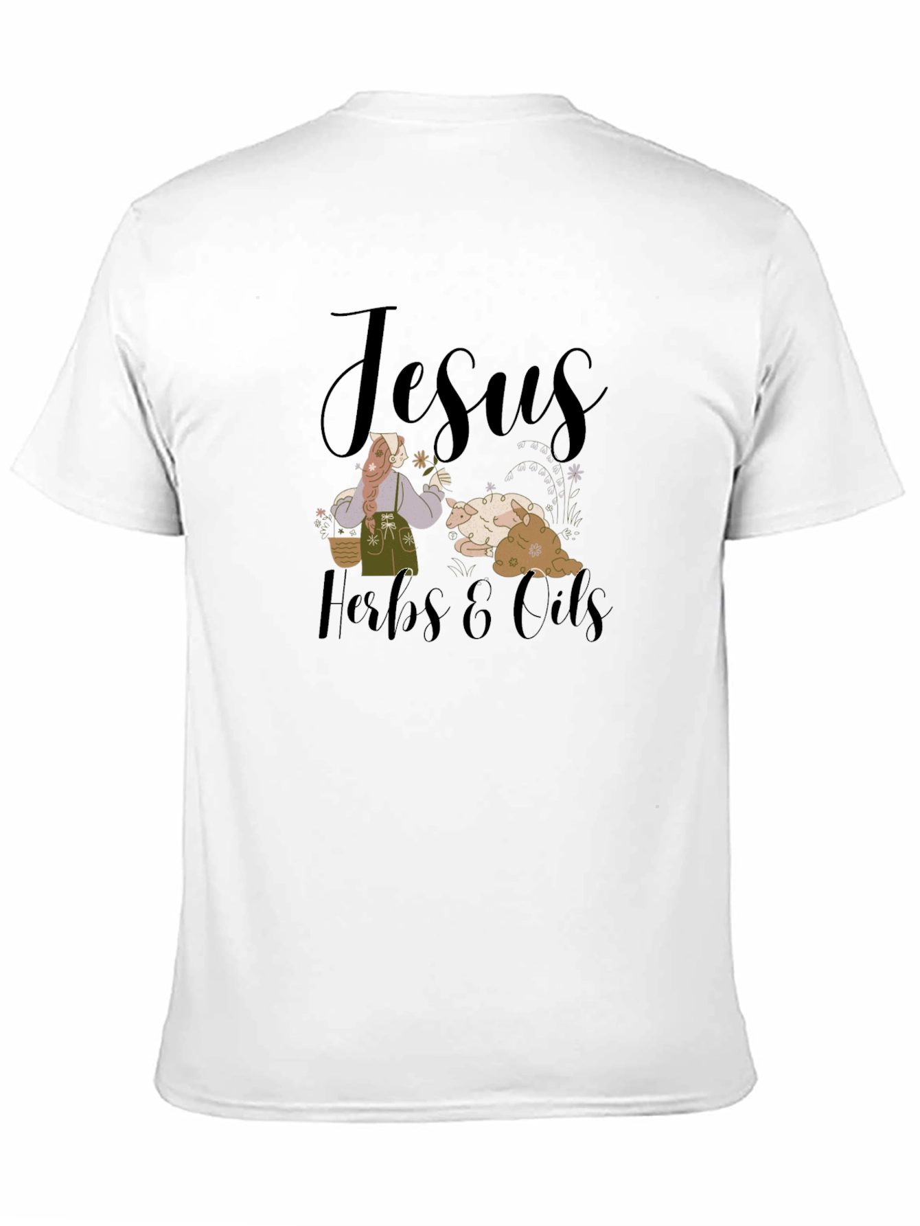 Jesus Herbs and Oils Graphic T-Shirt