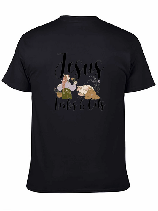 Jesus Herbs and Oils Graphic T-Shirt