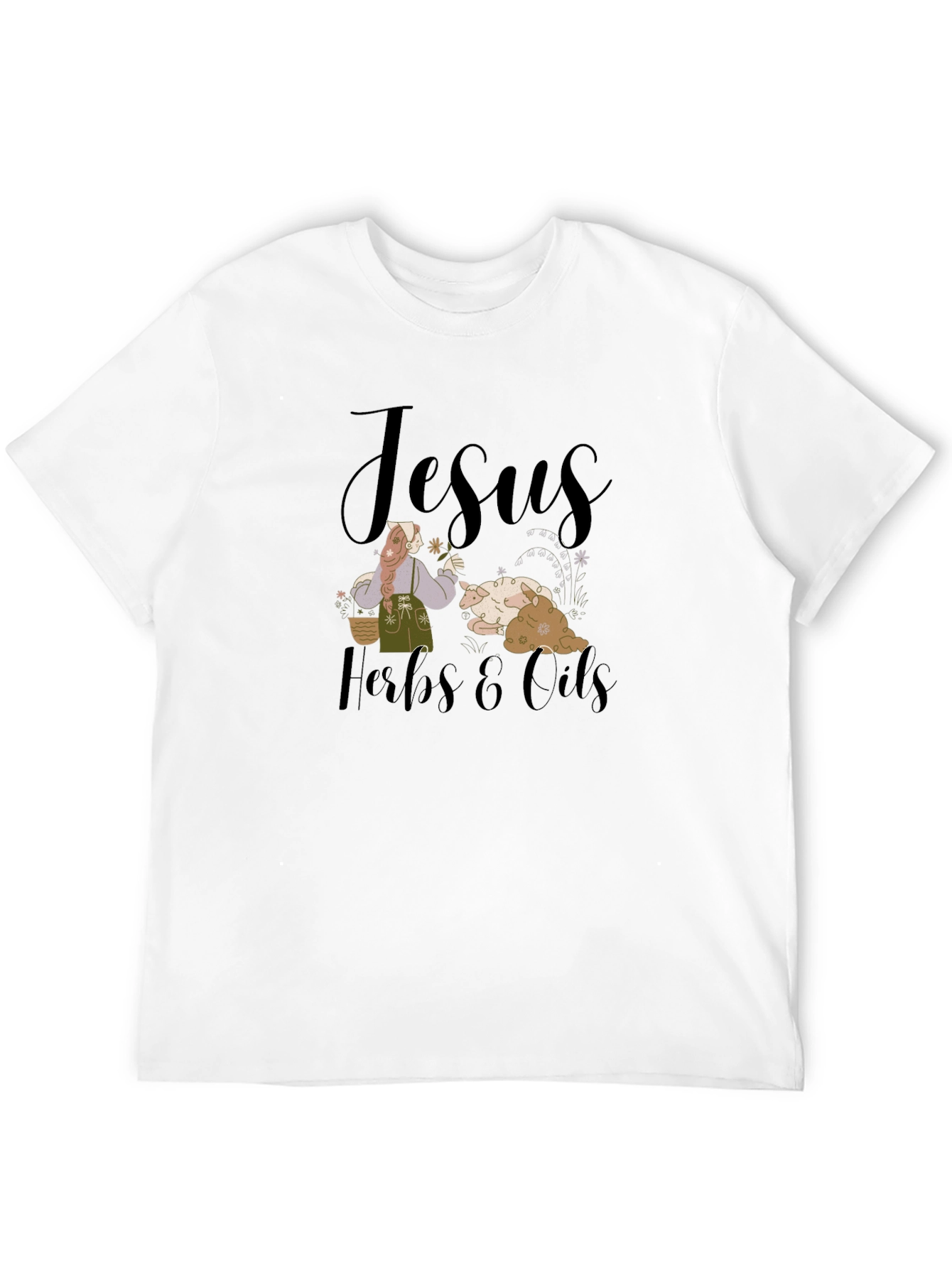 Jesus Herbs and Oils Graphic T-Shirt