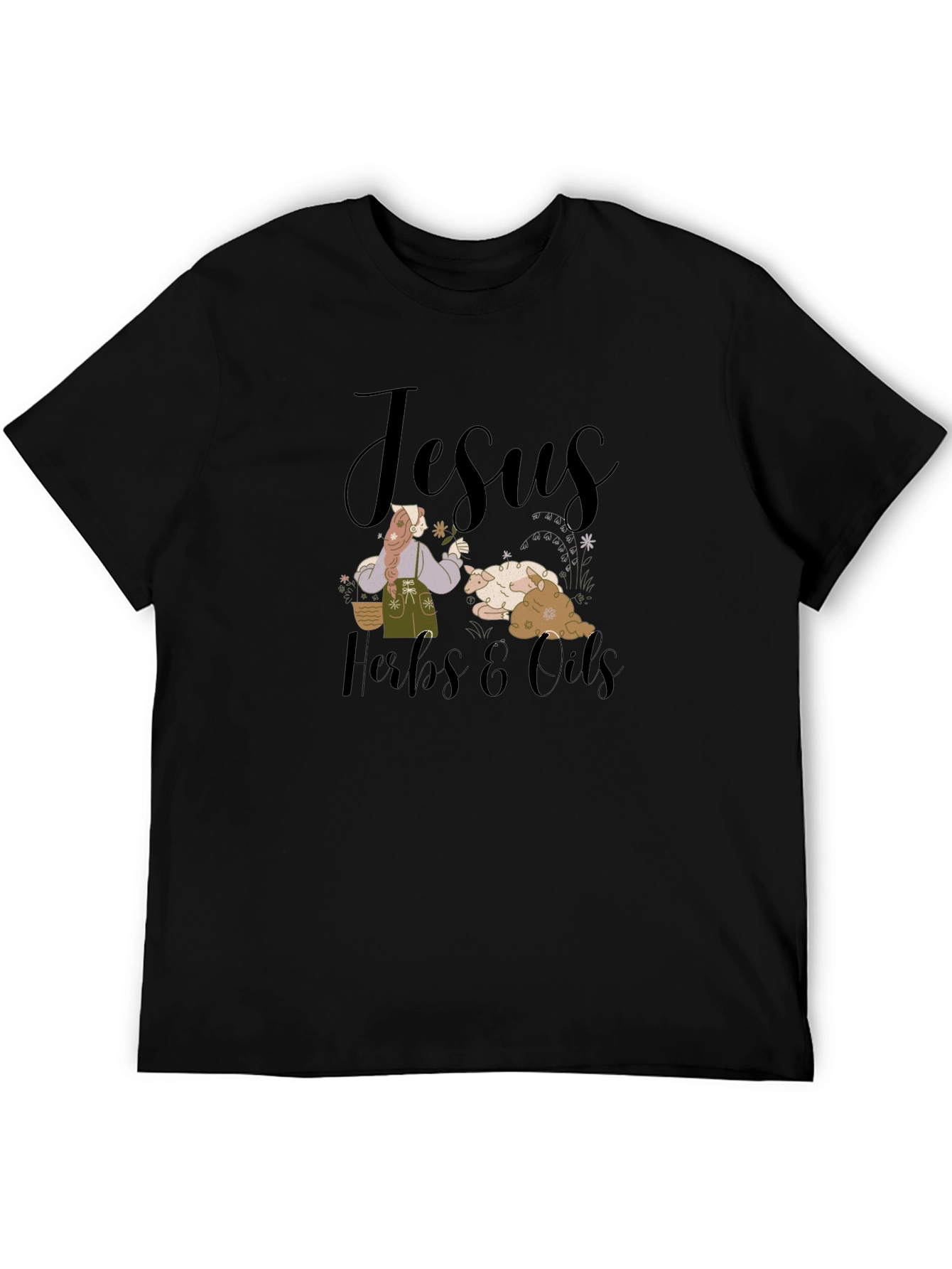 Jesus Herbs and Oils Graphic T-Shirt