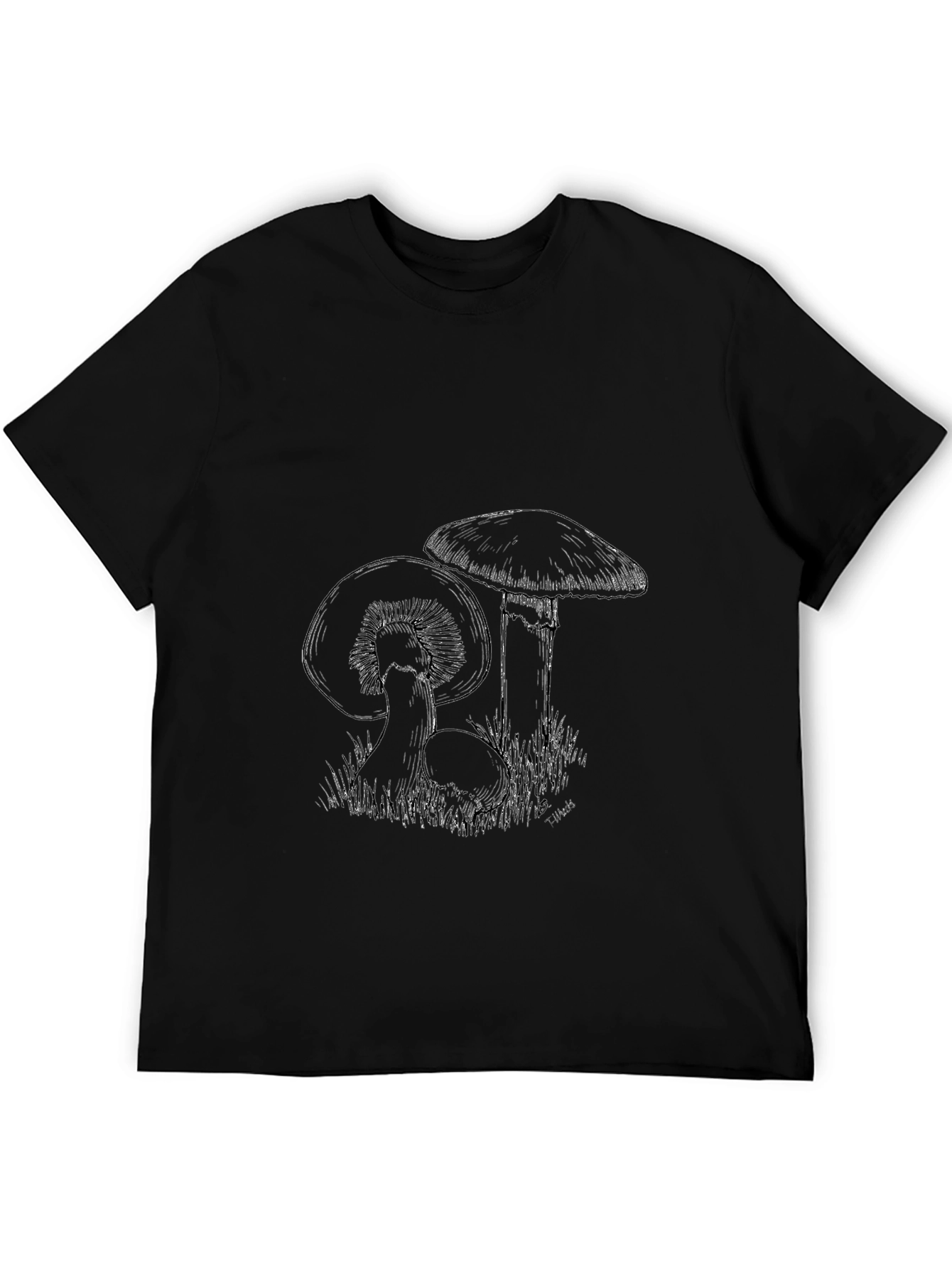 Mushroom Sketch Tee - Organic Cotton Graphic T-Shirt