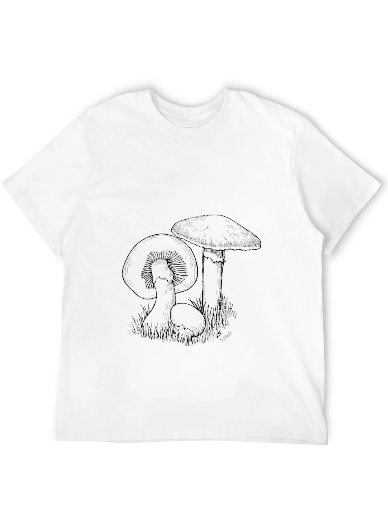 Mushroom Sketch Tee - Organic Cotton Graphic T-Shirt