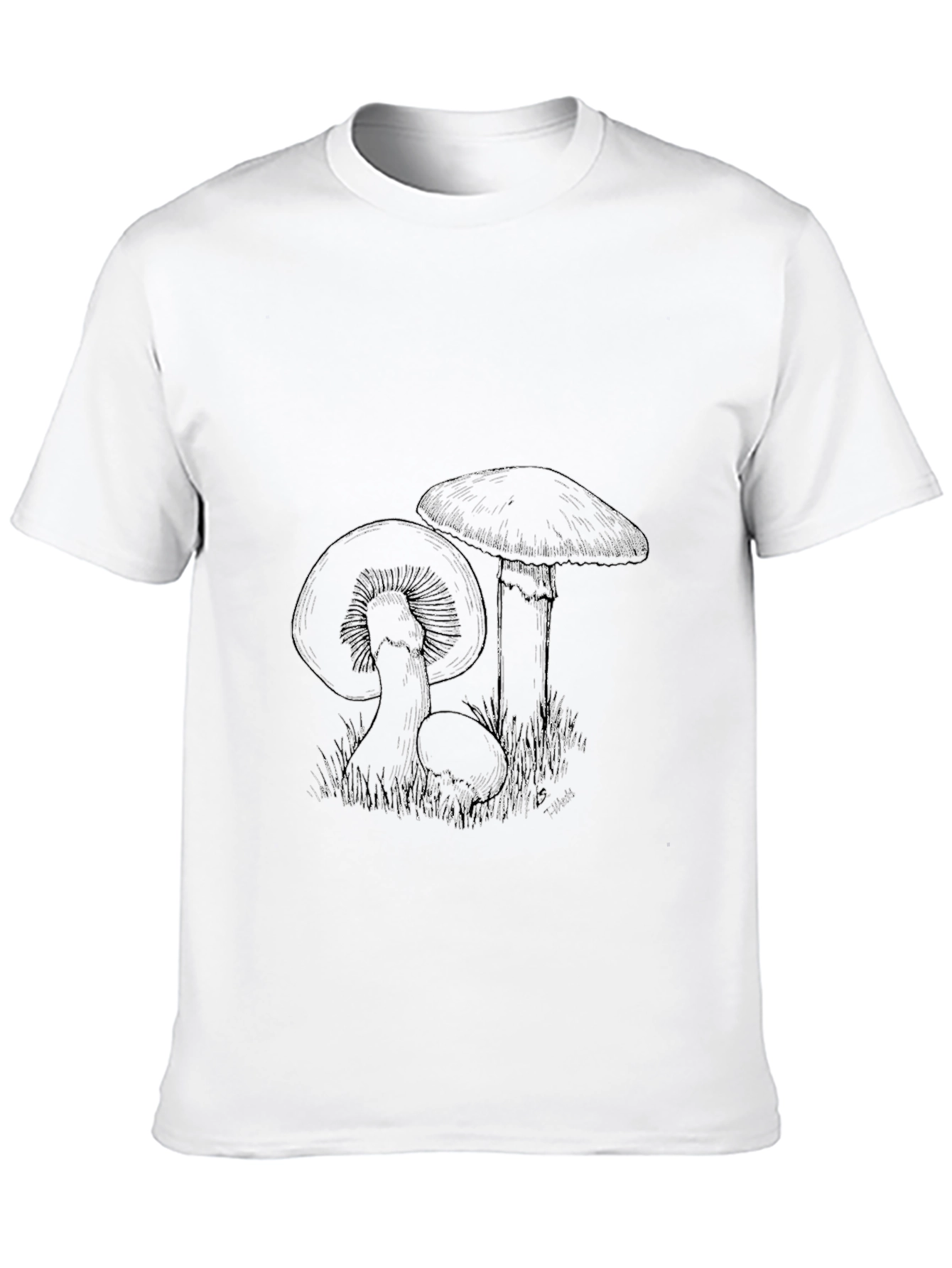 Mushroom Sketch Tee - Organic Cotton Graphic T-Shirt
