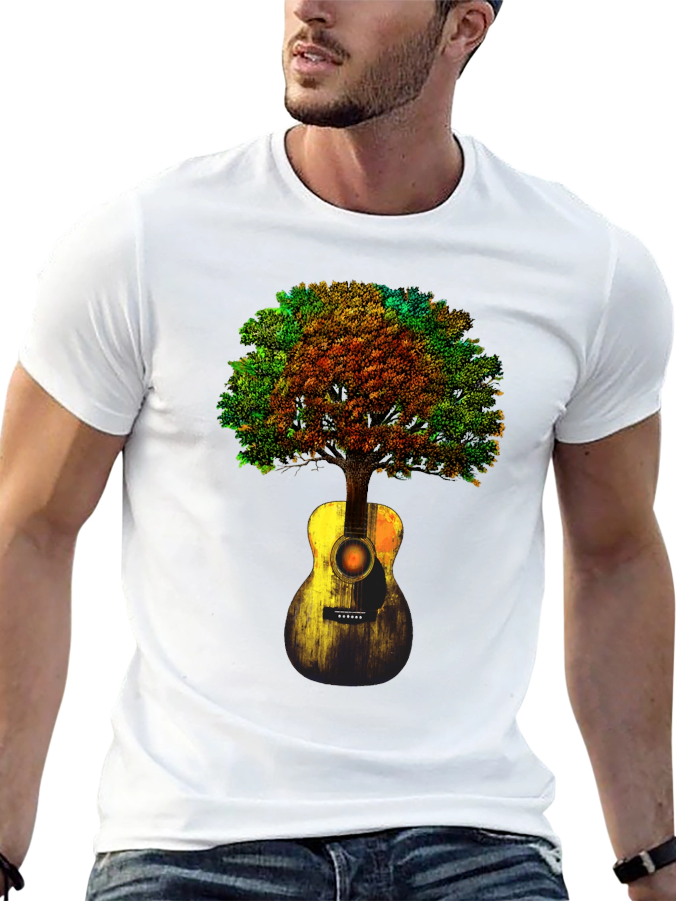 Guitar Tree Graphic T-Shirt - Music Lover Tee