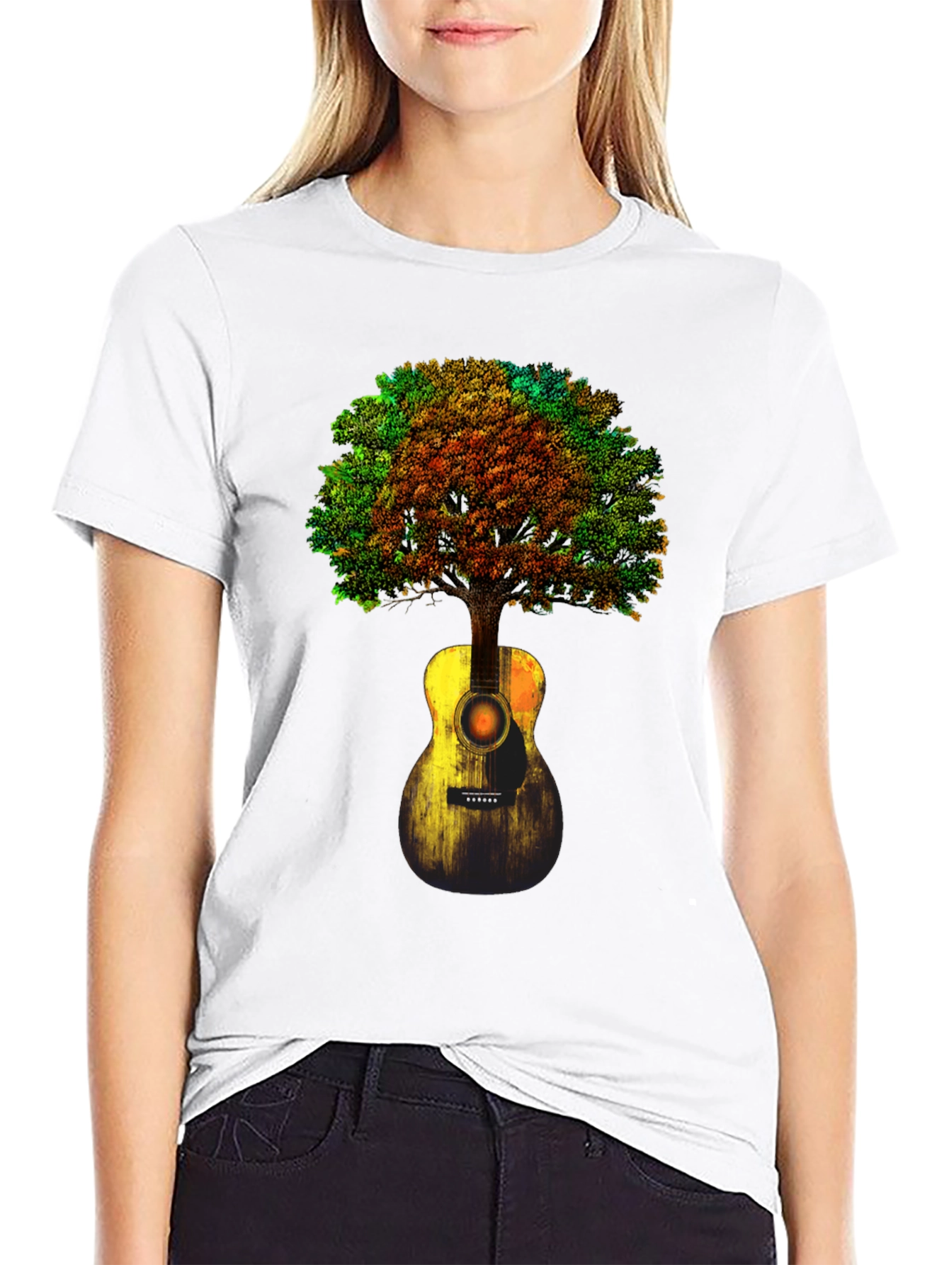 Guitar Tree Graphic T-Shirt - Music Lover Tee