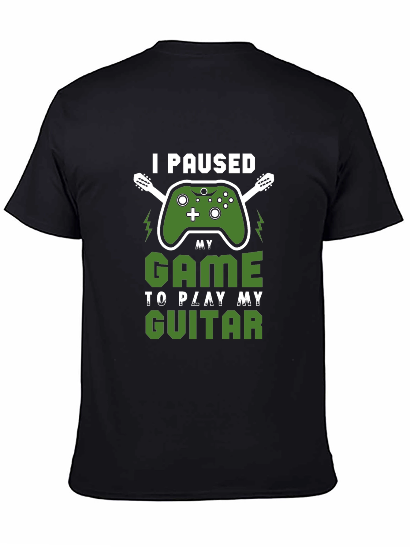 Gamer Guitarist T-Shirt - Paused My Game Graphic Tee