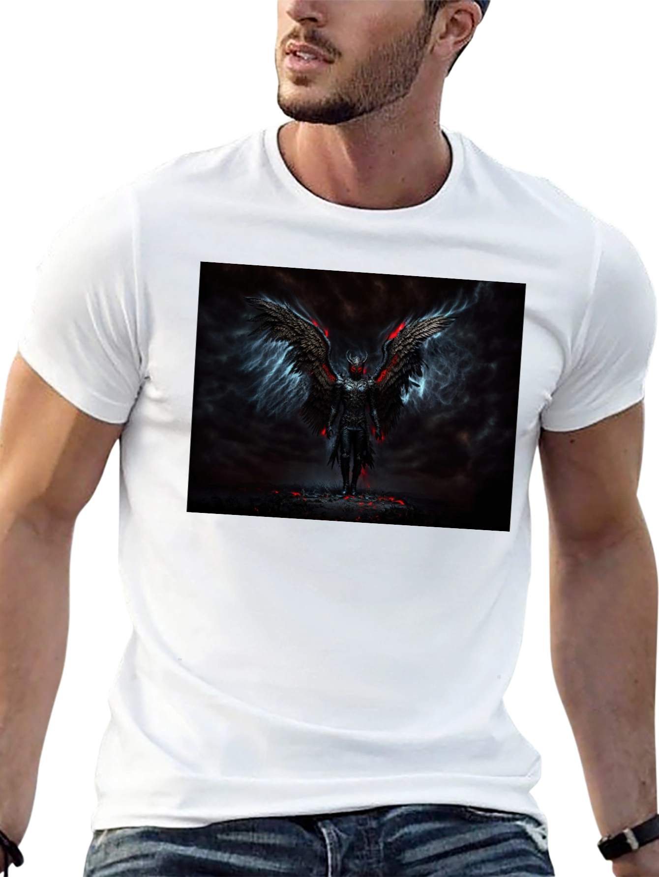 Dark Angel Wings T-Shirt Graphic Tee