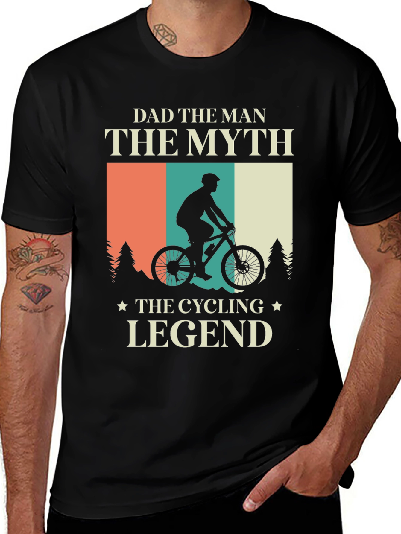 Dad The Man Cycling Legend T-Shirt