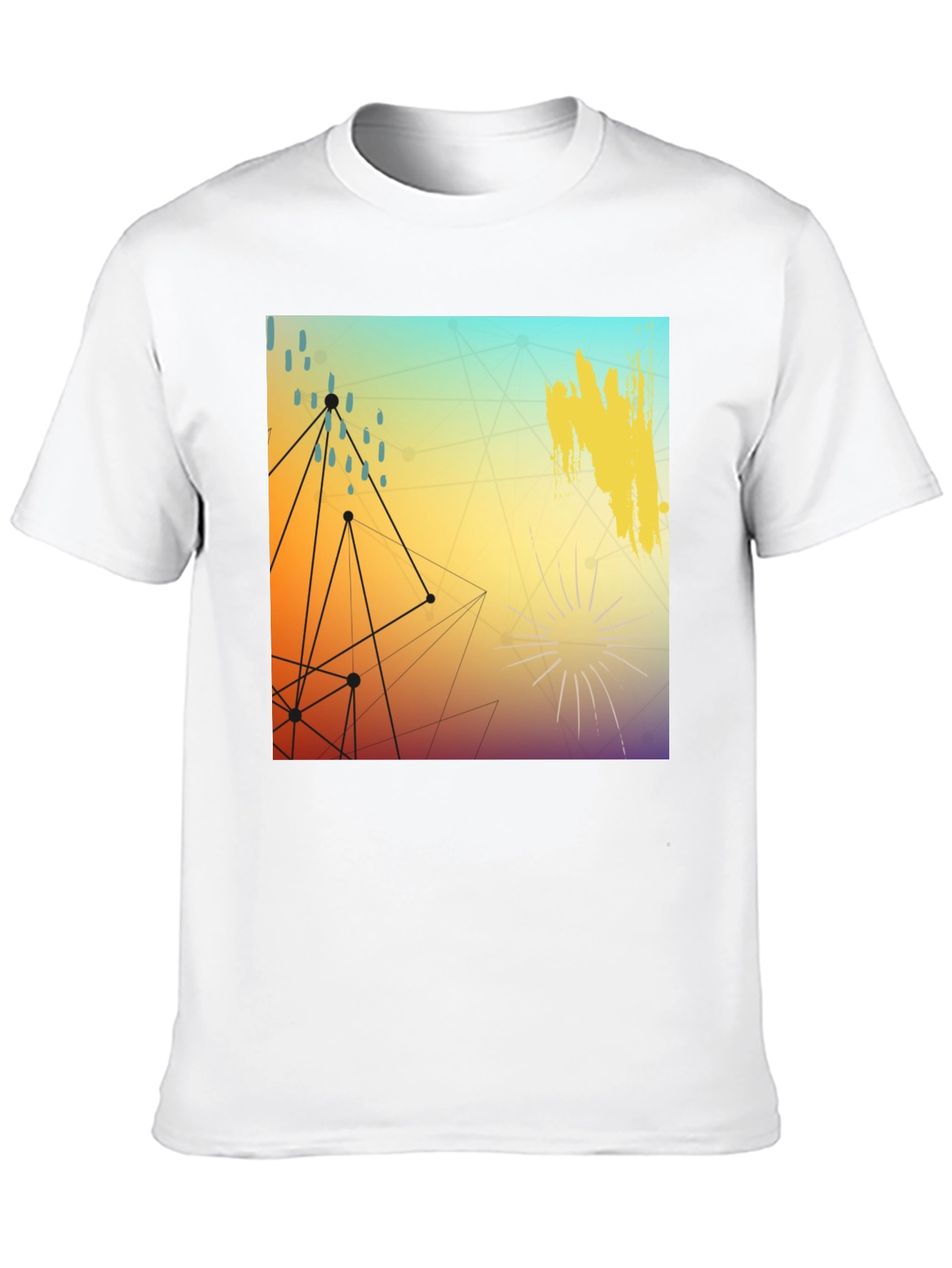 Modern Art Graphic Tee - Stylish Black T-Shirt