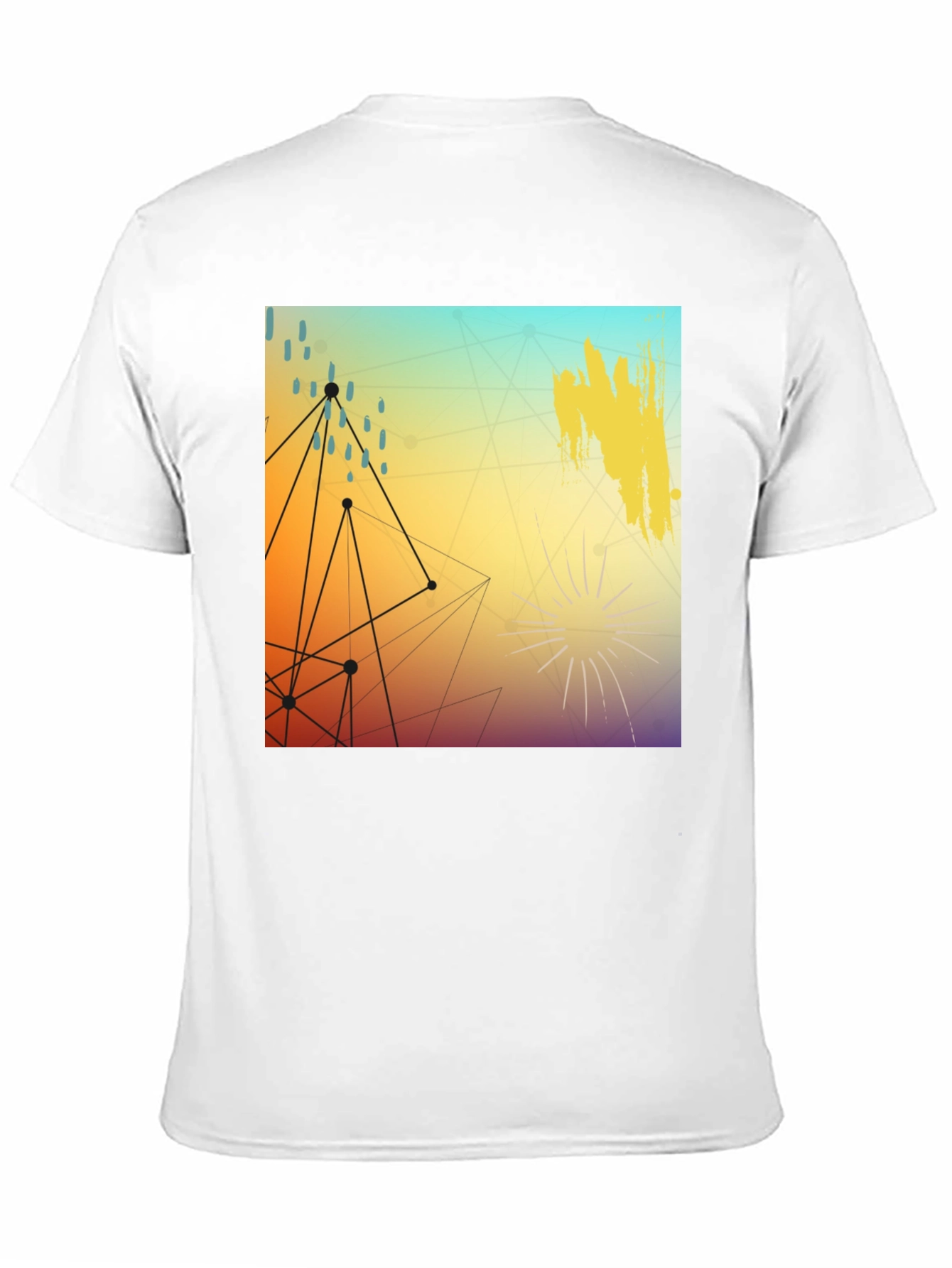 Modern Art Graphic Tee - Stylish Black T-Shirt