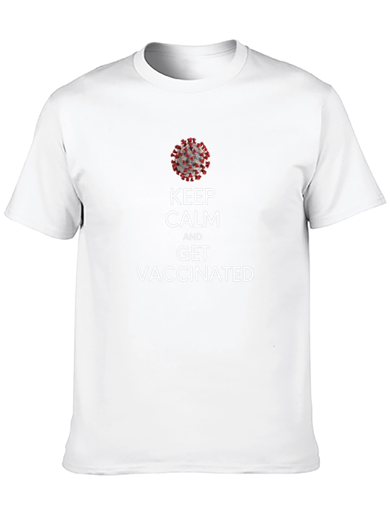 Keep Calm Get Vaccinated Black T-Shirt