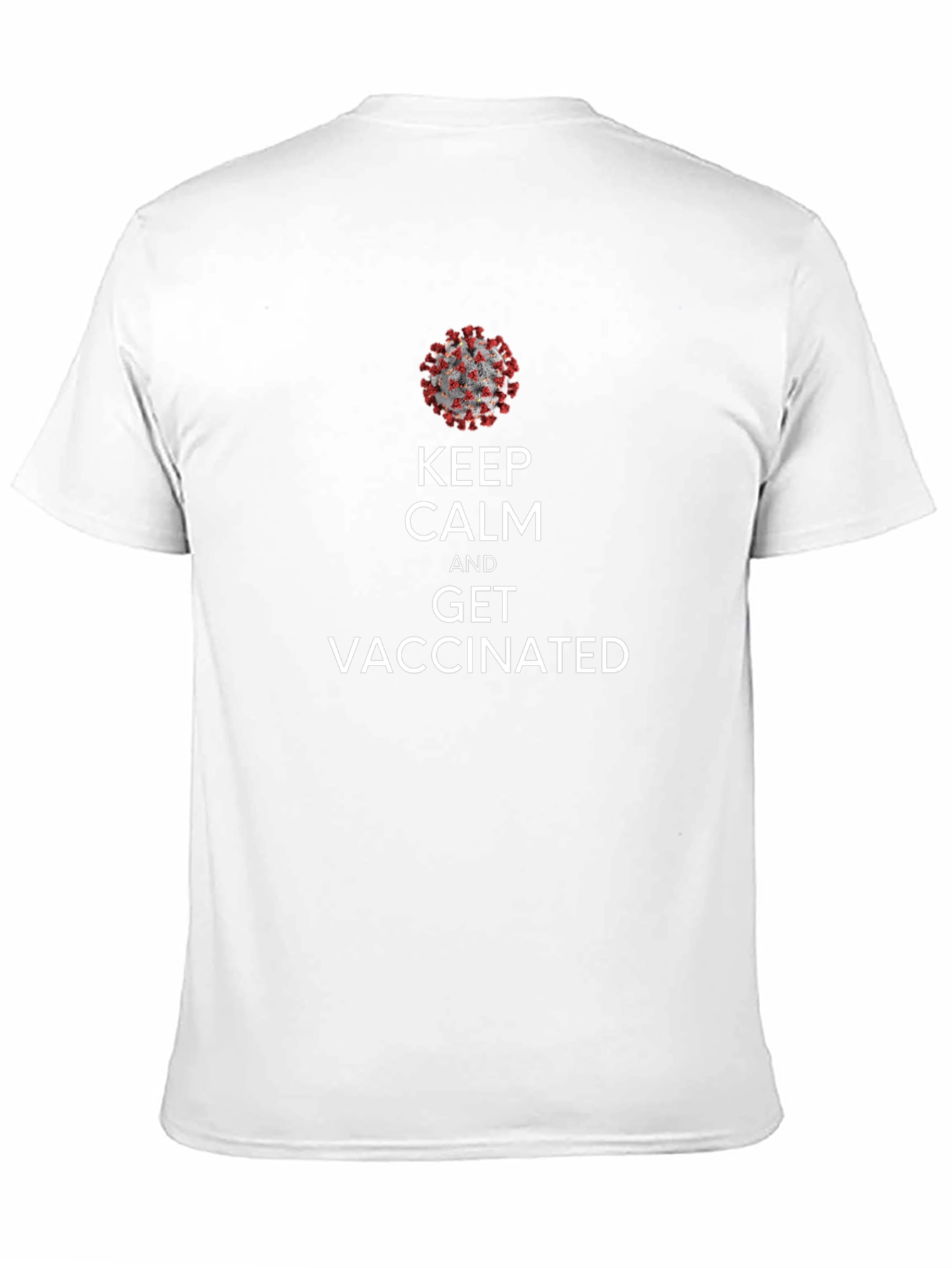 Keep Calm Get Vaccinated Black T-Shirt