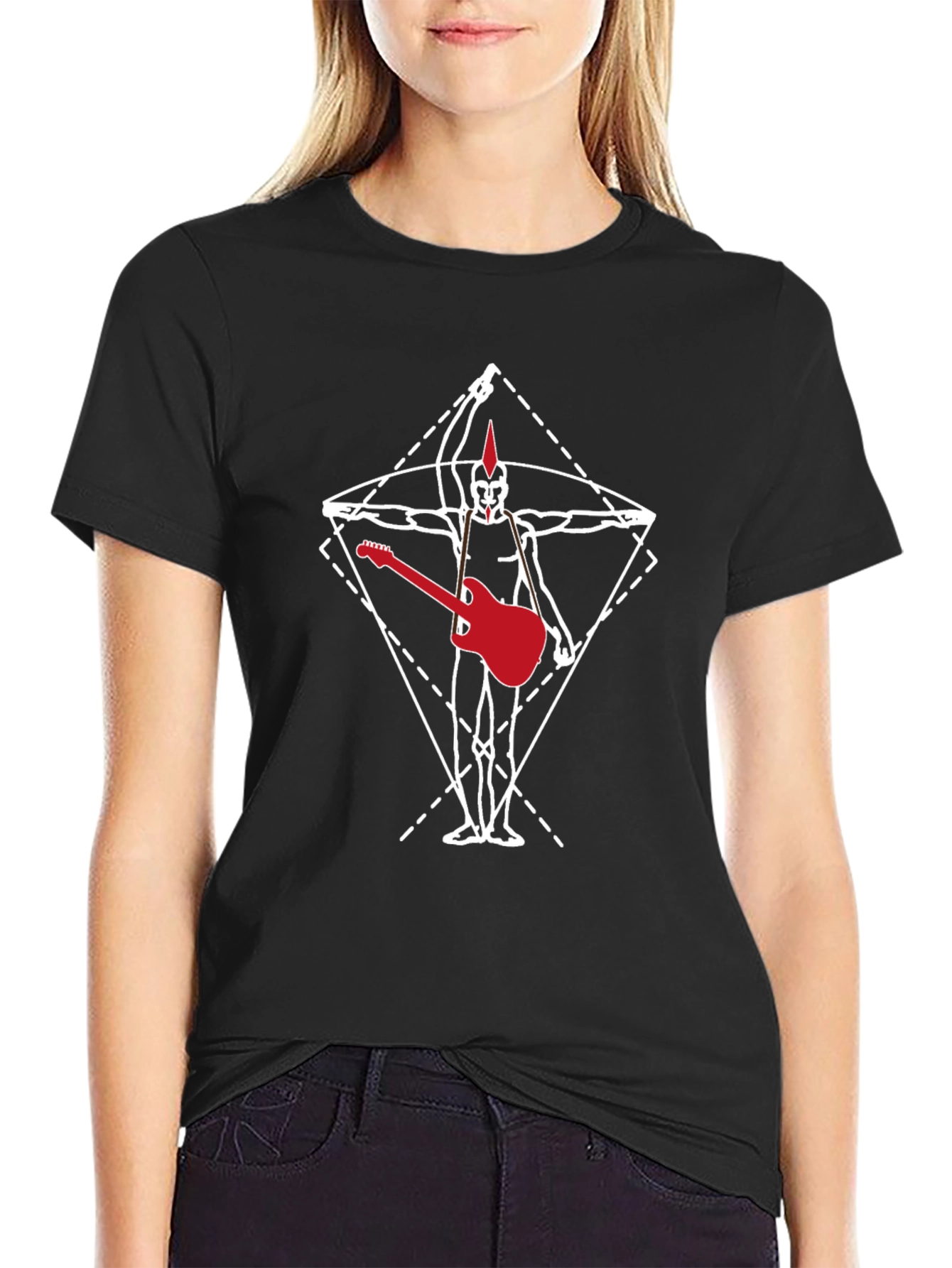 Vitruvian Punk Guitar T-Shirt