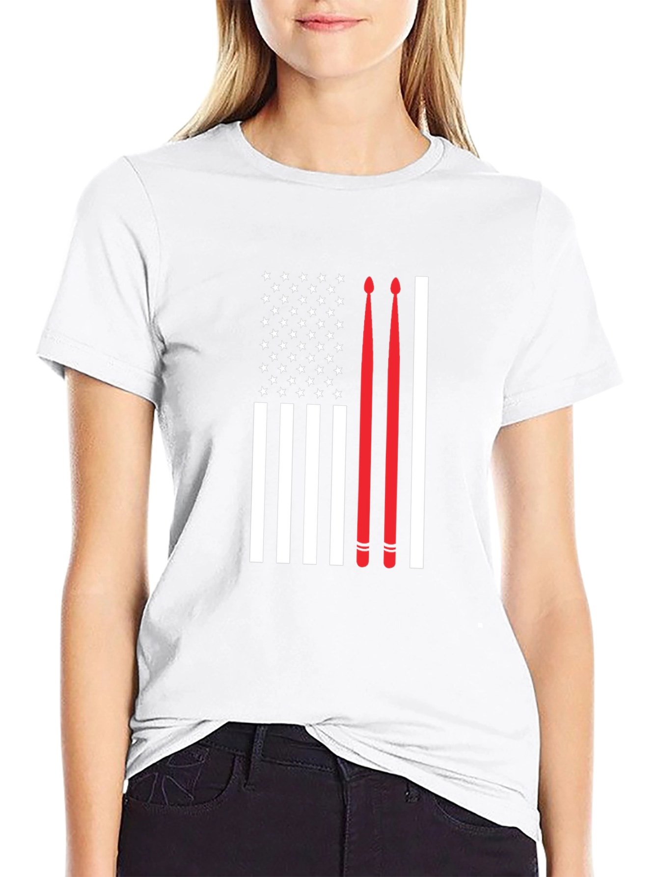 Drummer American Flag T-Shirt