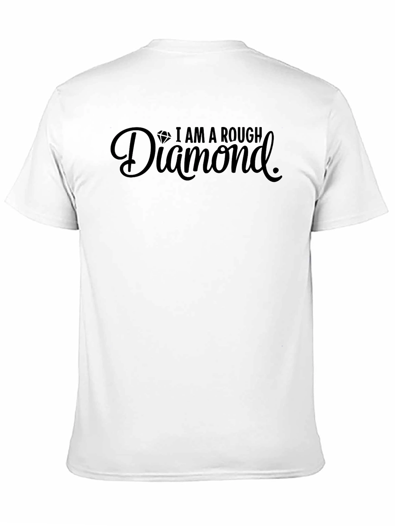 Rough Diamond Graphic Tee - Mens Black Cotton T-Shirt