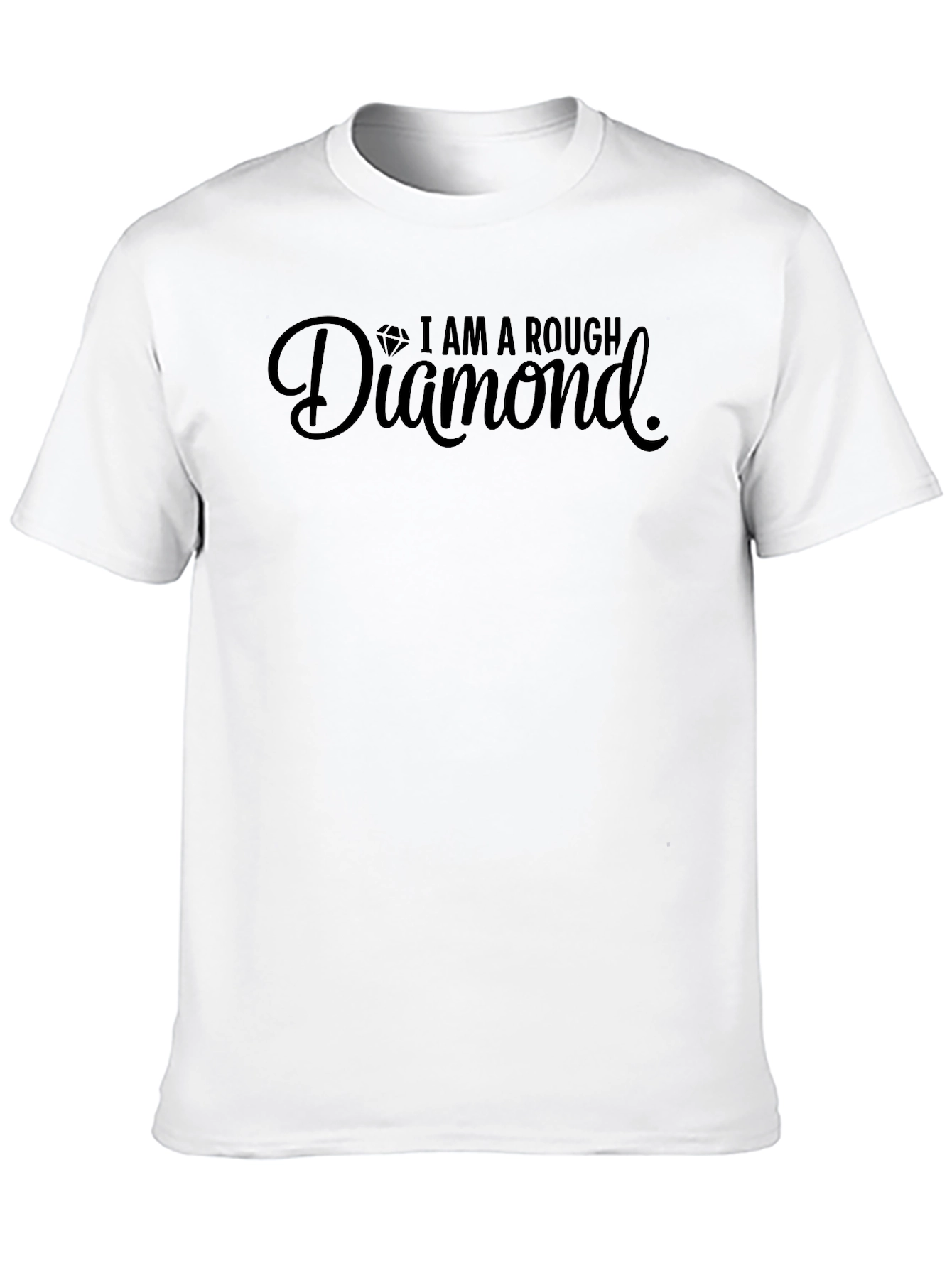 Rough Diamond Graphic Tee - Mens Black Cotton T-Shirt
