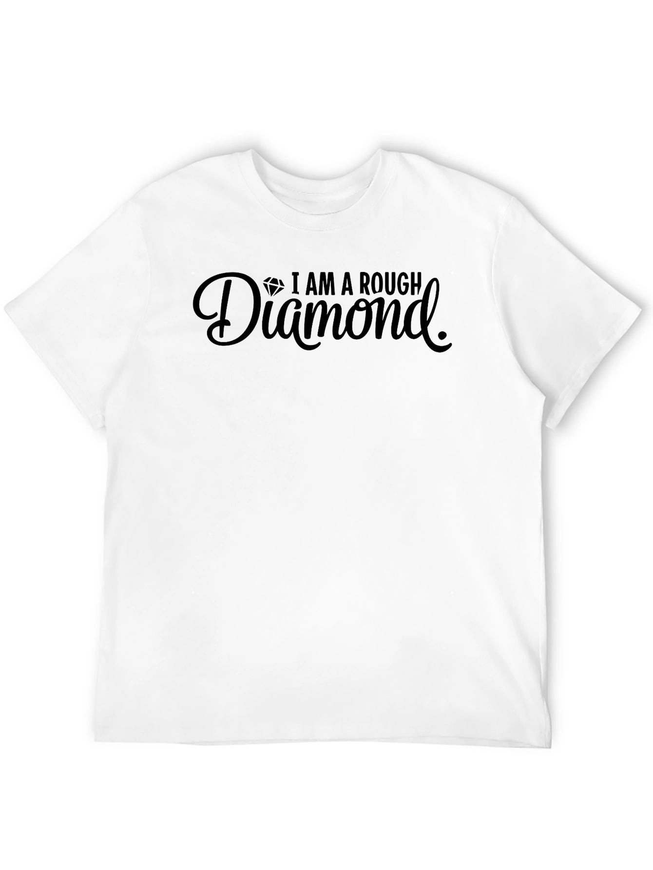 Rough Diamond Graphic Tee - Mens Black Cotton T-Shirt