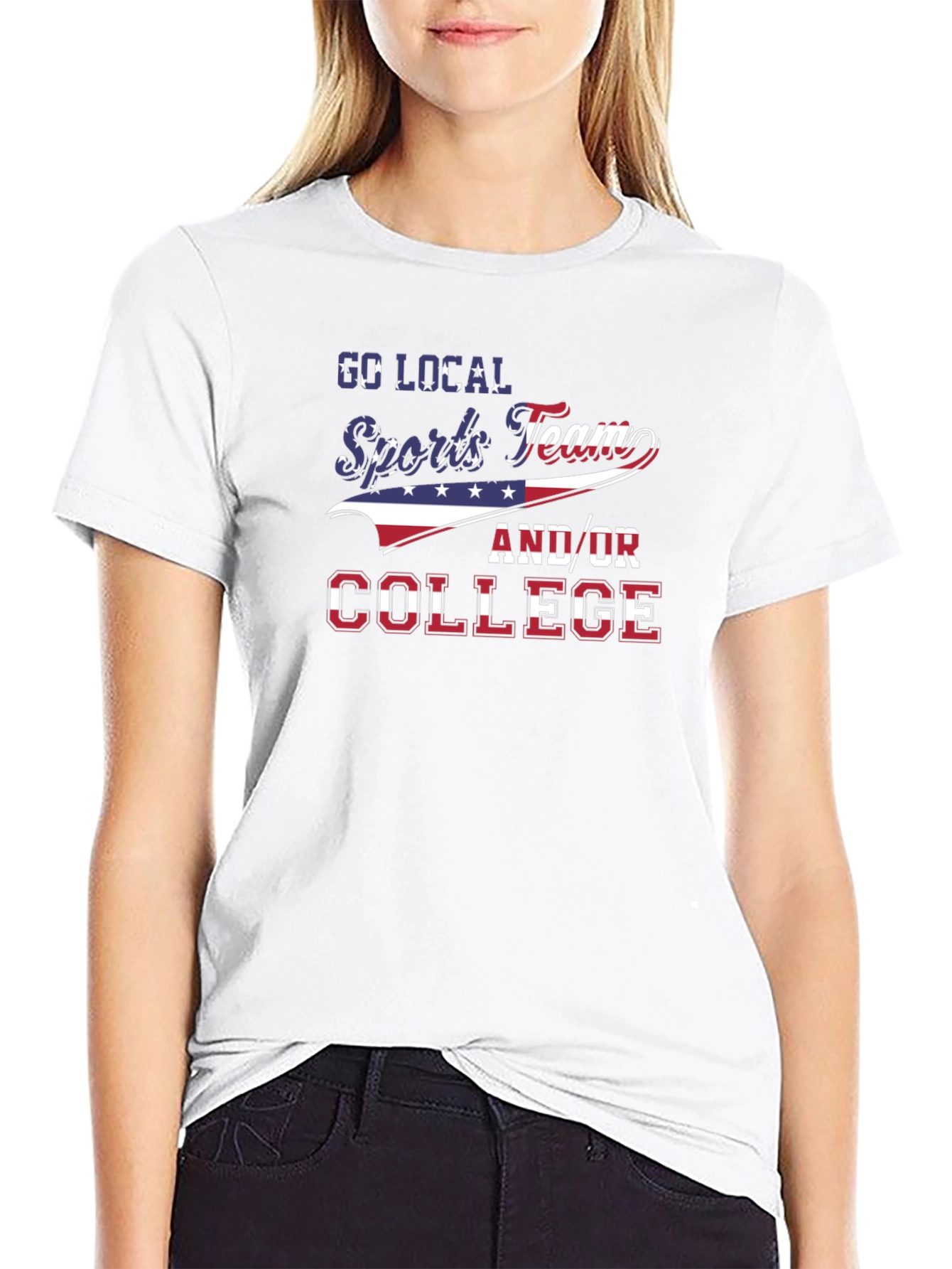 Local Sports Team and/or College Patriotic T-Shirt