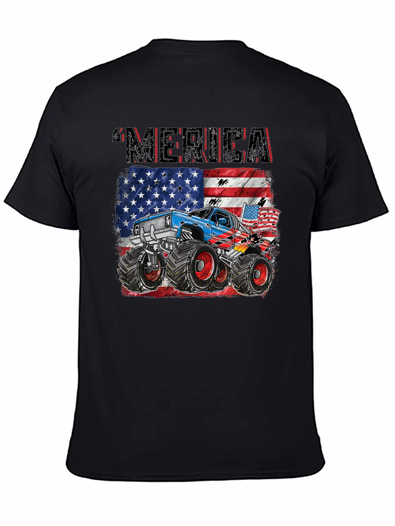 Patriotic Monster Truck Merica T-Shirt