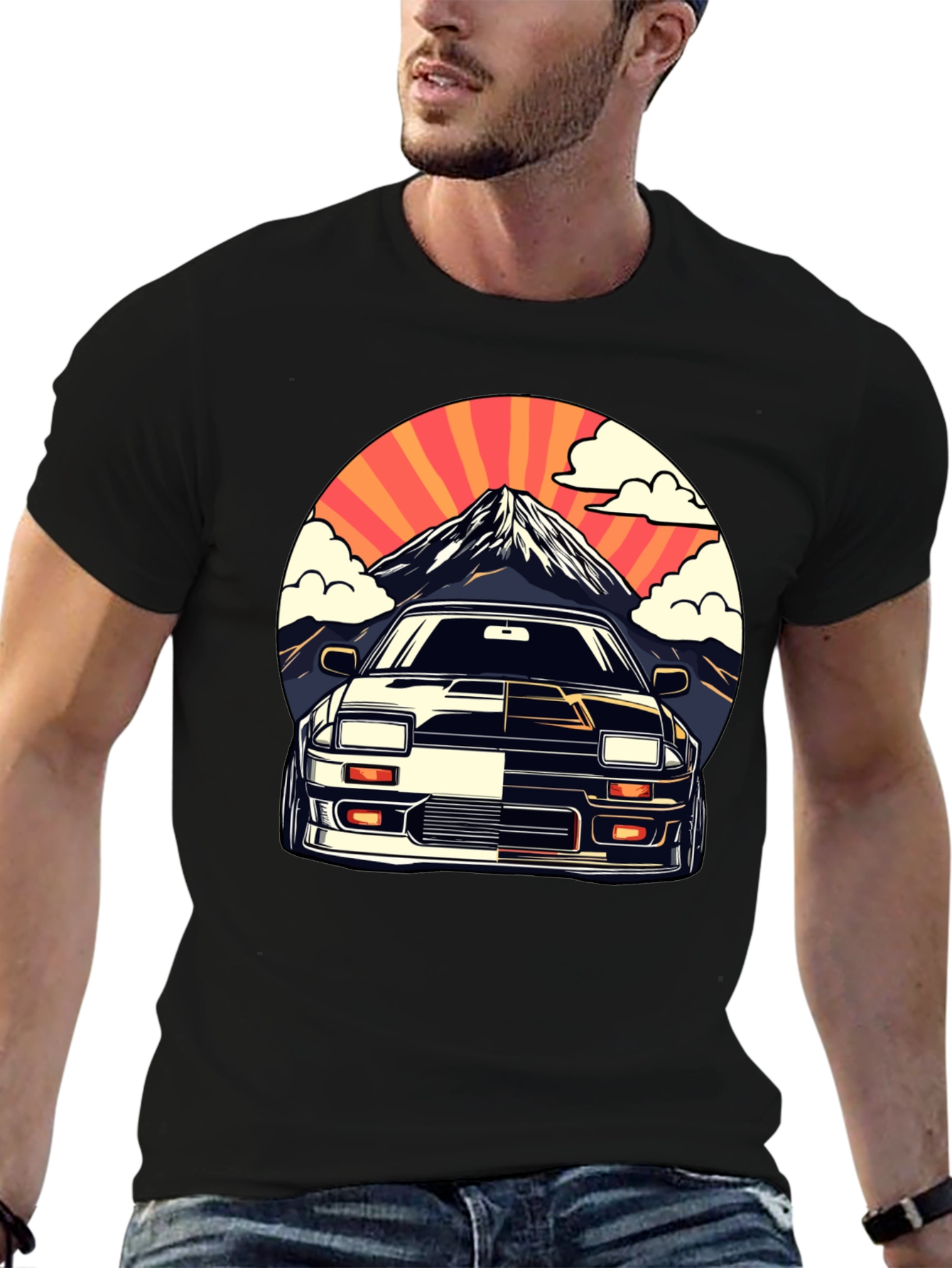 Retro Car Graphic Tee - Mountain View