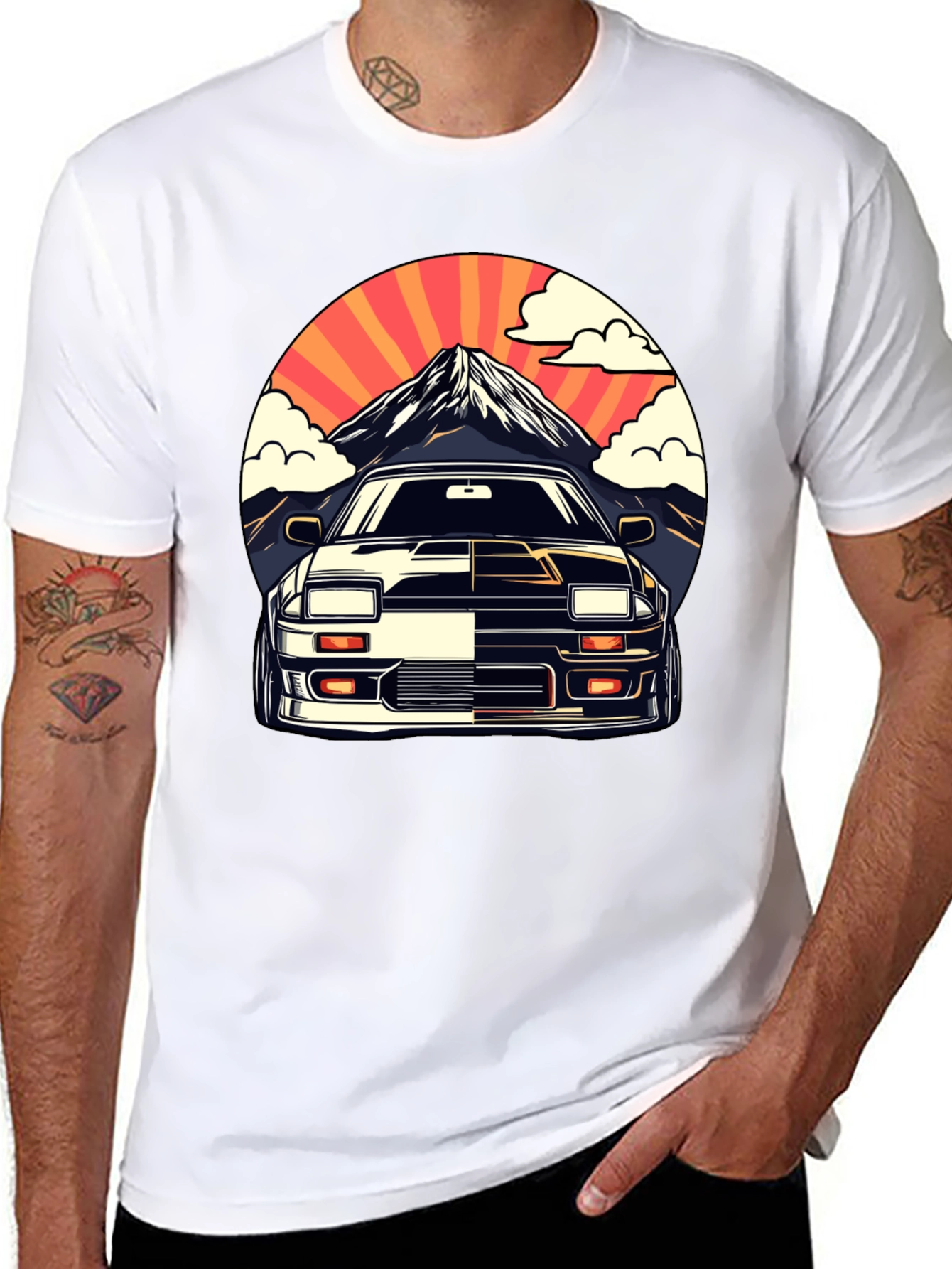 Retro Car Graphic Tee - Mountain View