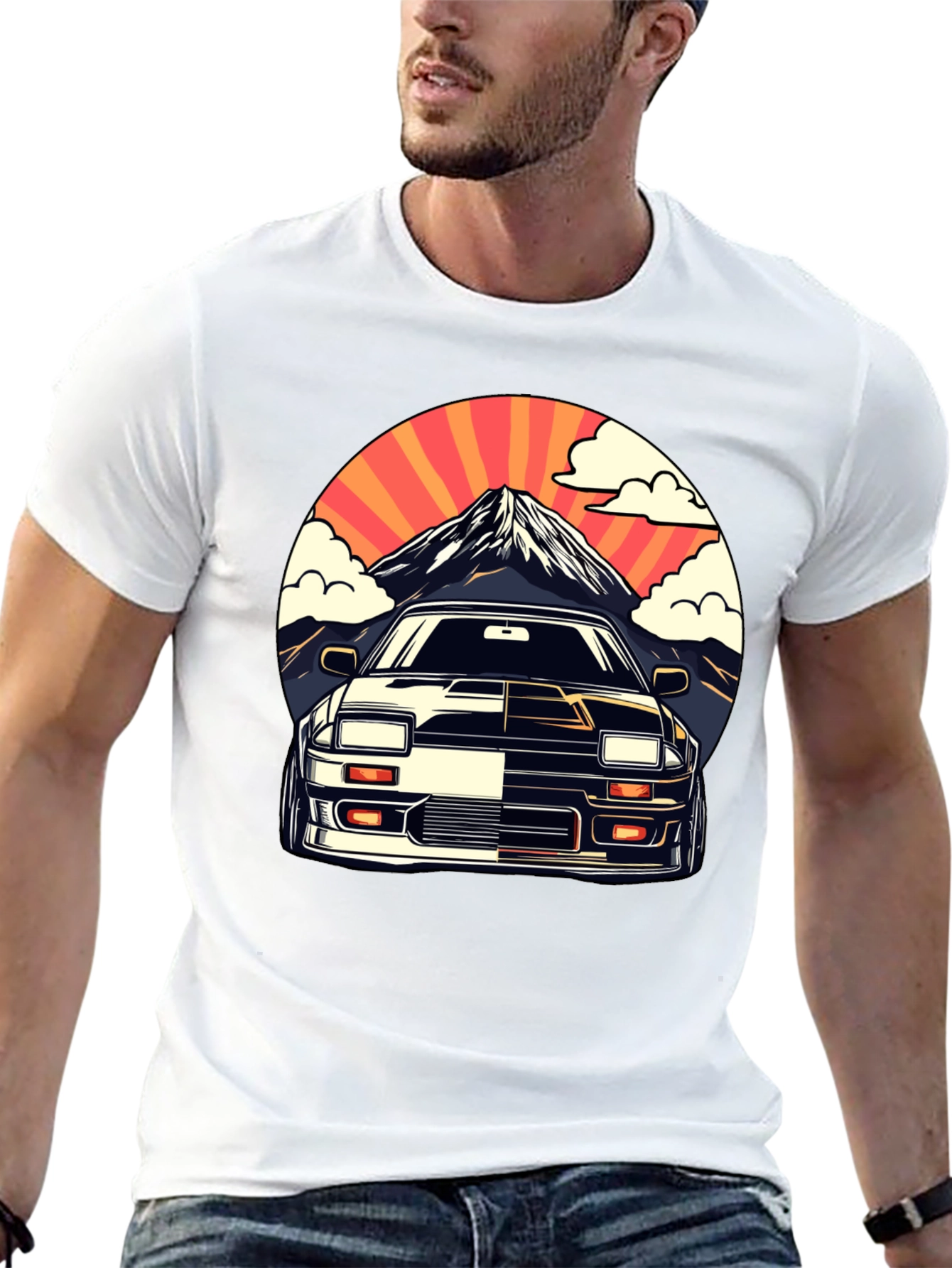 Retro Car Graphic Tee - Mountain View