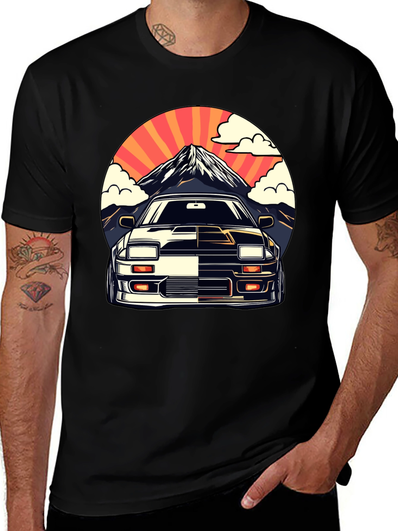 Retro Car Graphic Tee - Mountain View