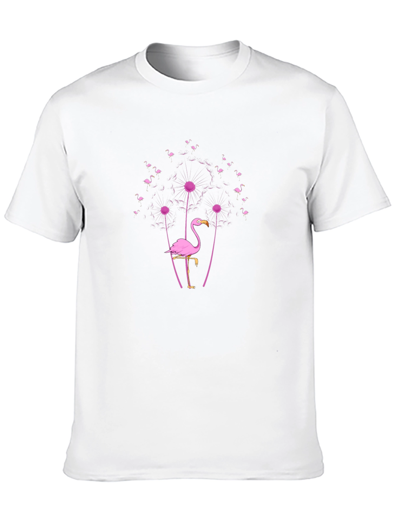 Flamingo Dandelion Graphic T-Shirt