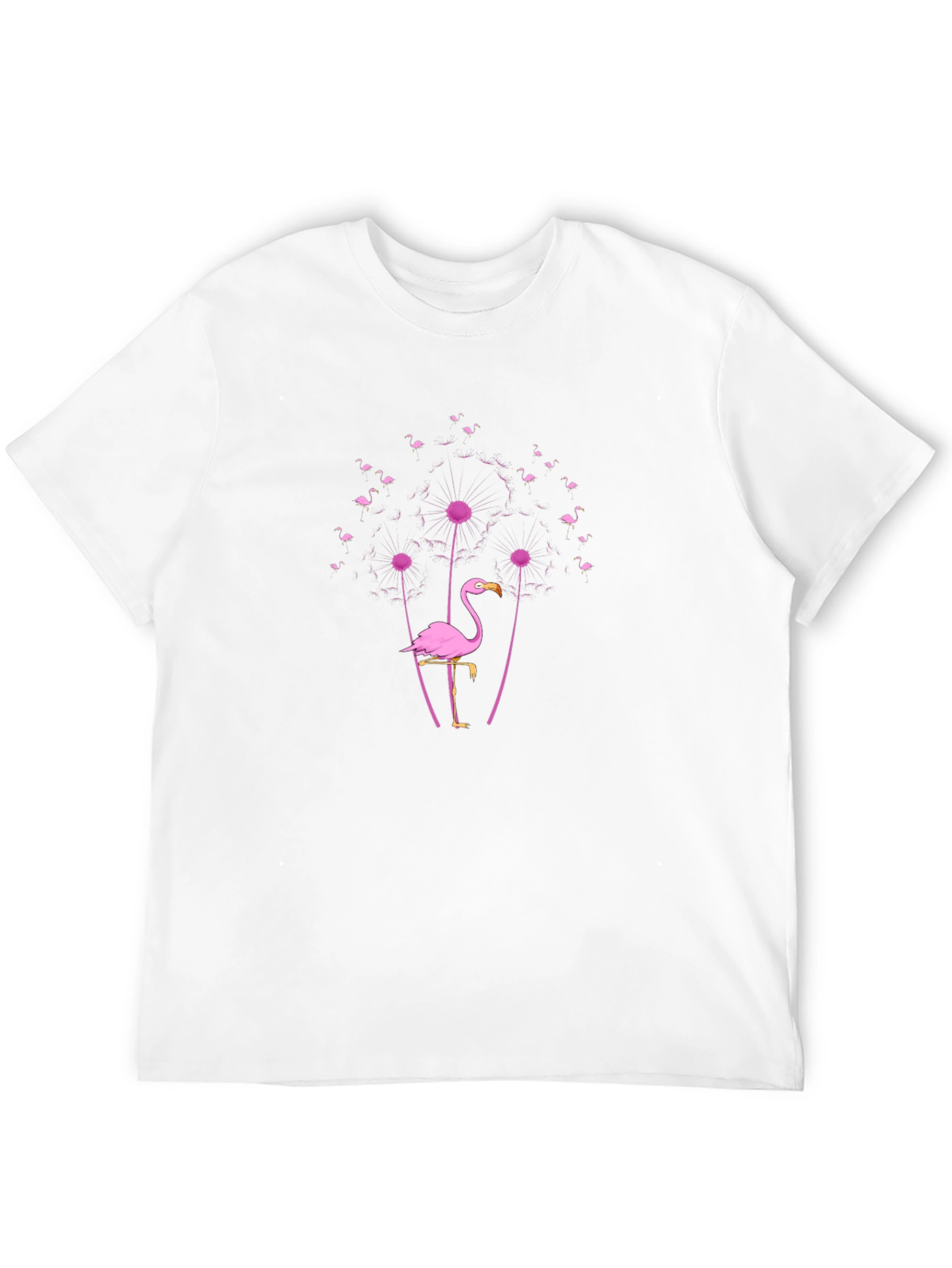 Flamingo Dandelion Graphic T-Shirt
