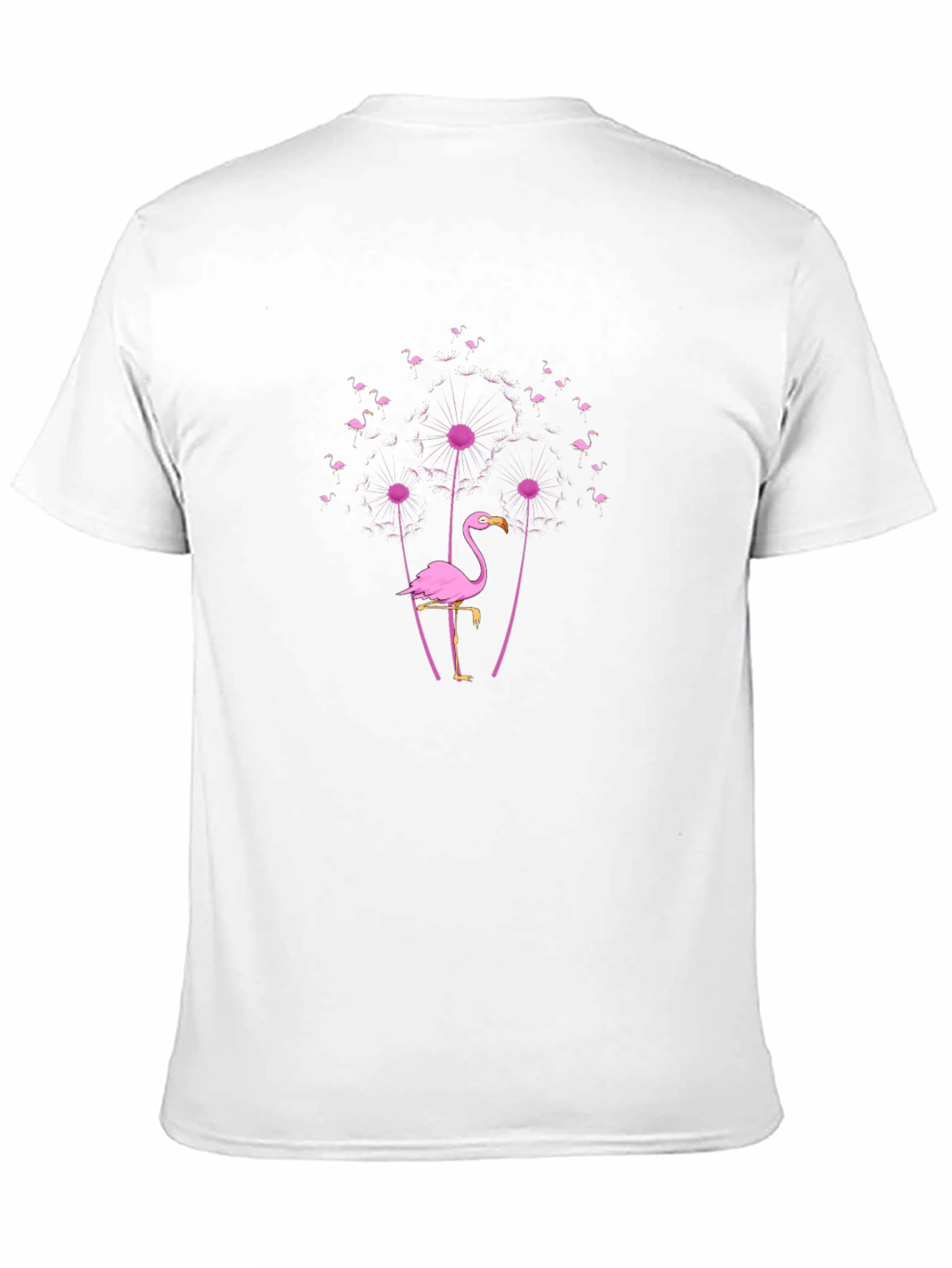Flamingo Dandelion Graphic T-Shirt