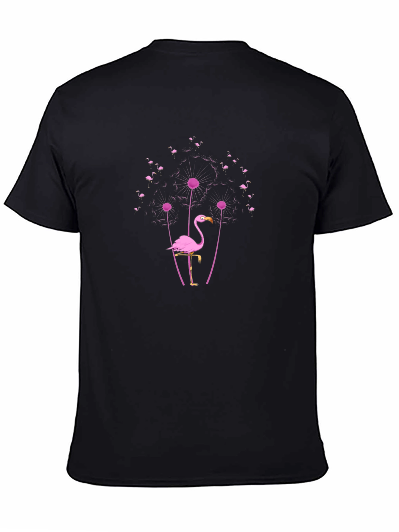 Flamingo Dandelion Graphic T-Shirt