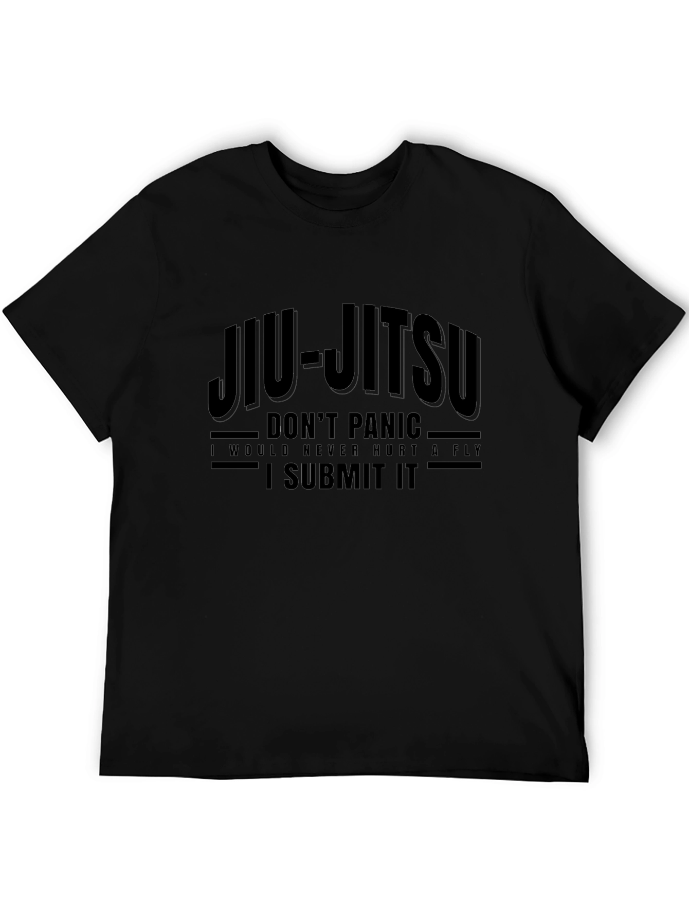 Jiu-Jitsu Dont Panic Graphic Print T-Shirt