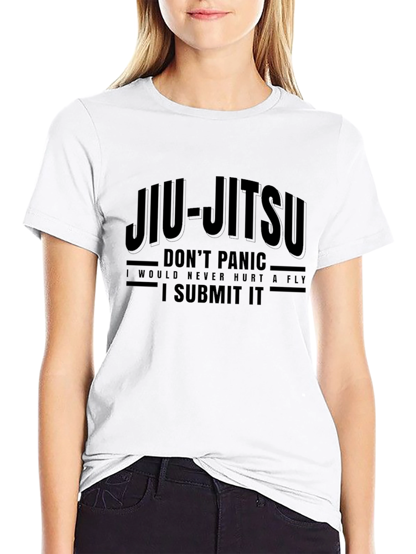 Jiu-Jitsu Dont Panic Graphic Print T-Shirt