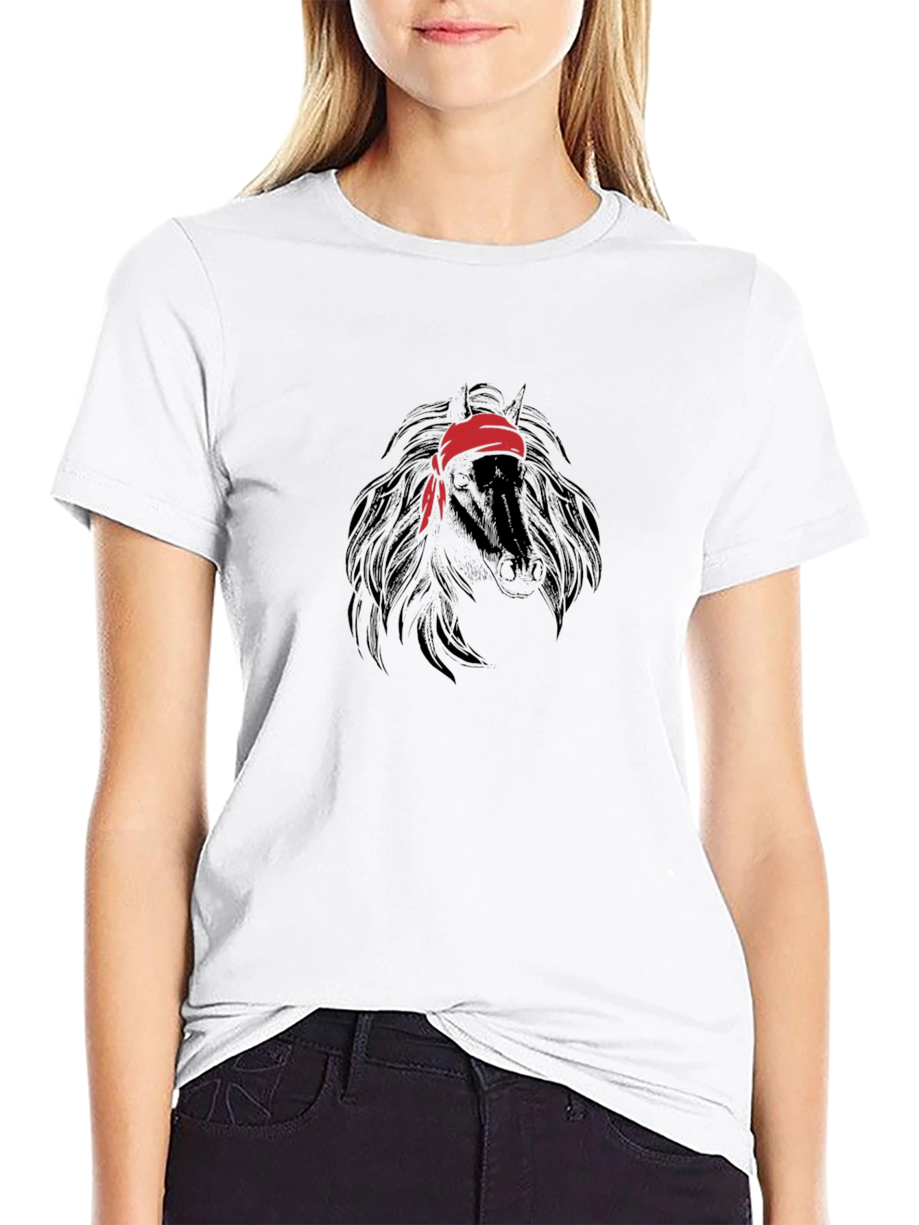 Black Horse Bandana T-Shirt - Unisex