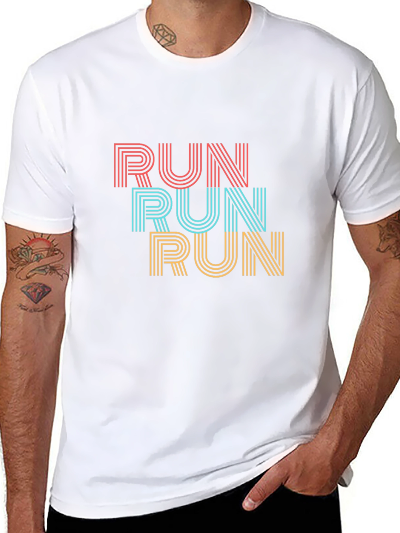 Retro RUN Graphic Tee - Stylish Activewear