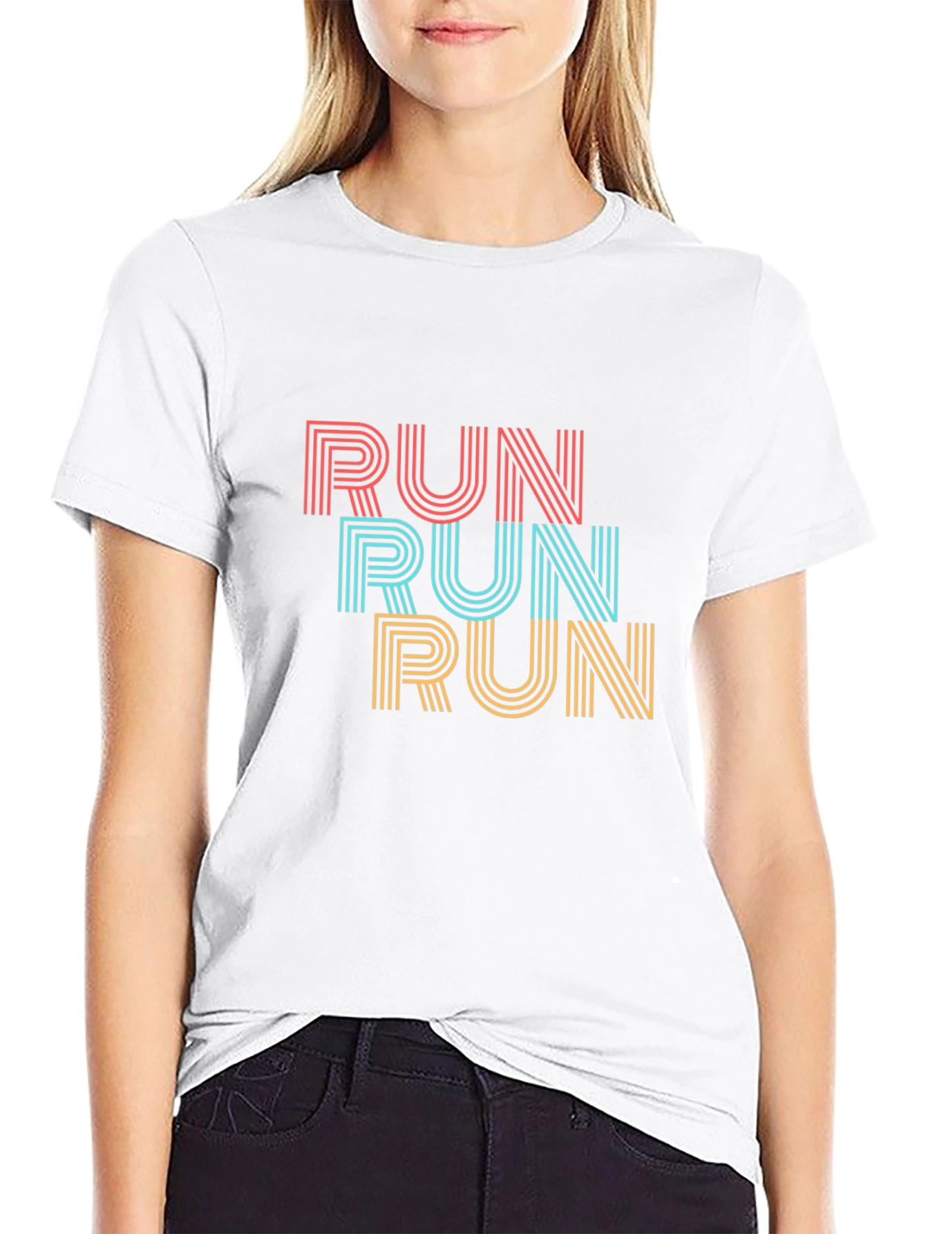 Retro RUN Graphic Tee - Stylish Activewear