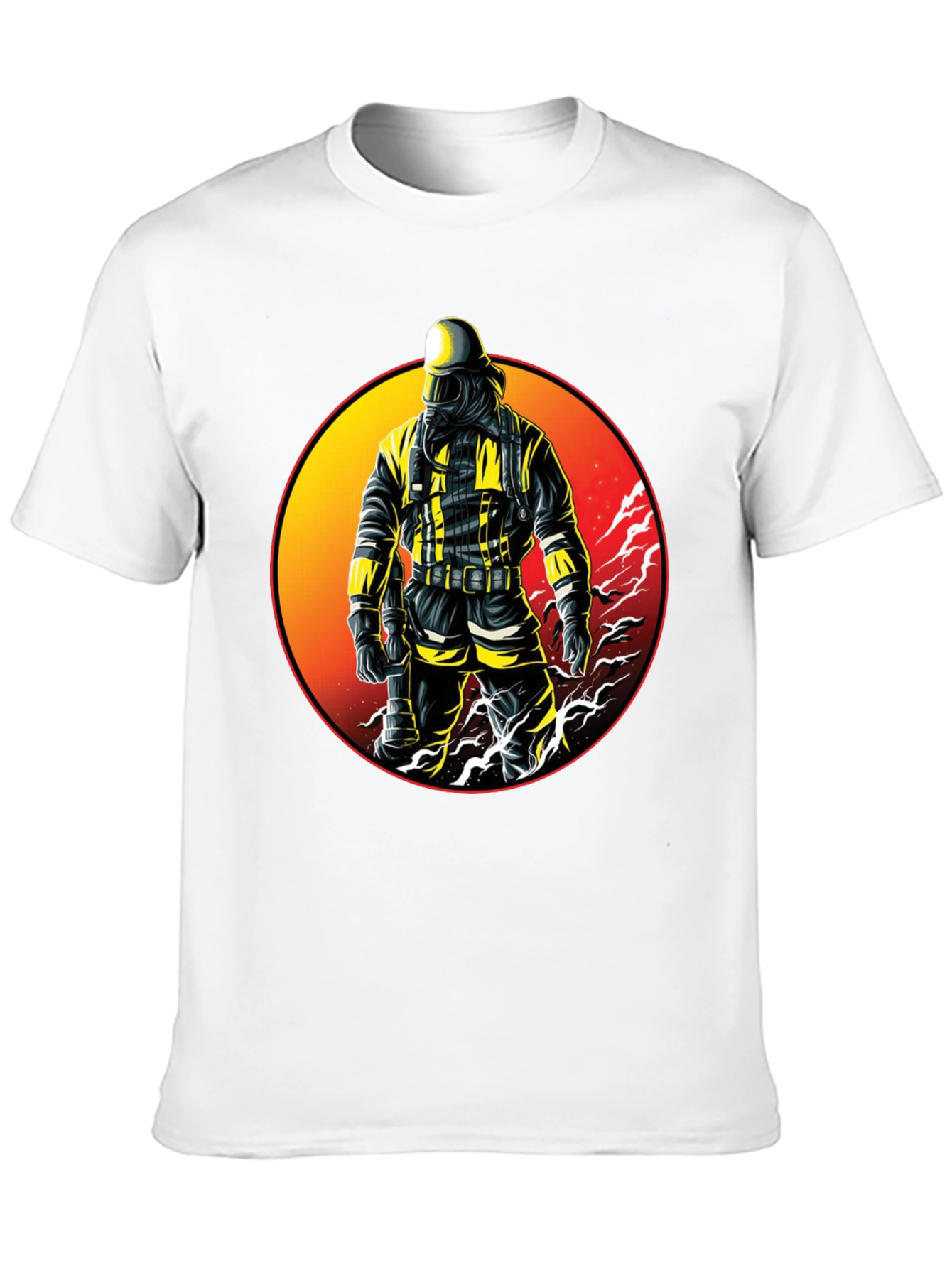 Firefighter Graphic Tee - Bold Fire Rescue Design