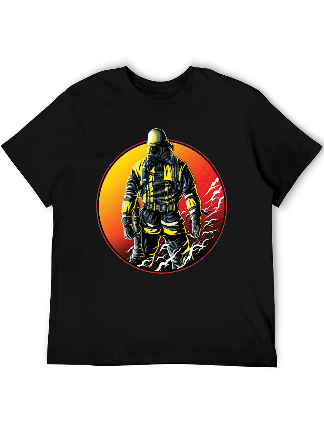 Firefighter Graphic Tee - Bold Fire Rescue Design