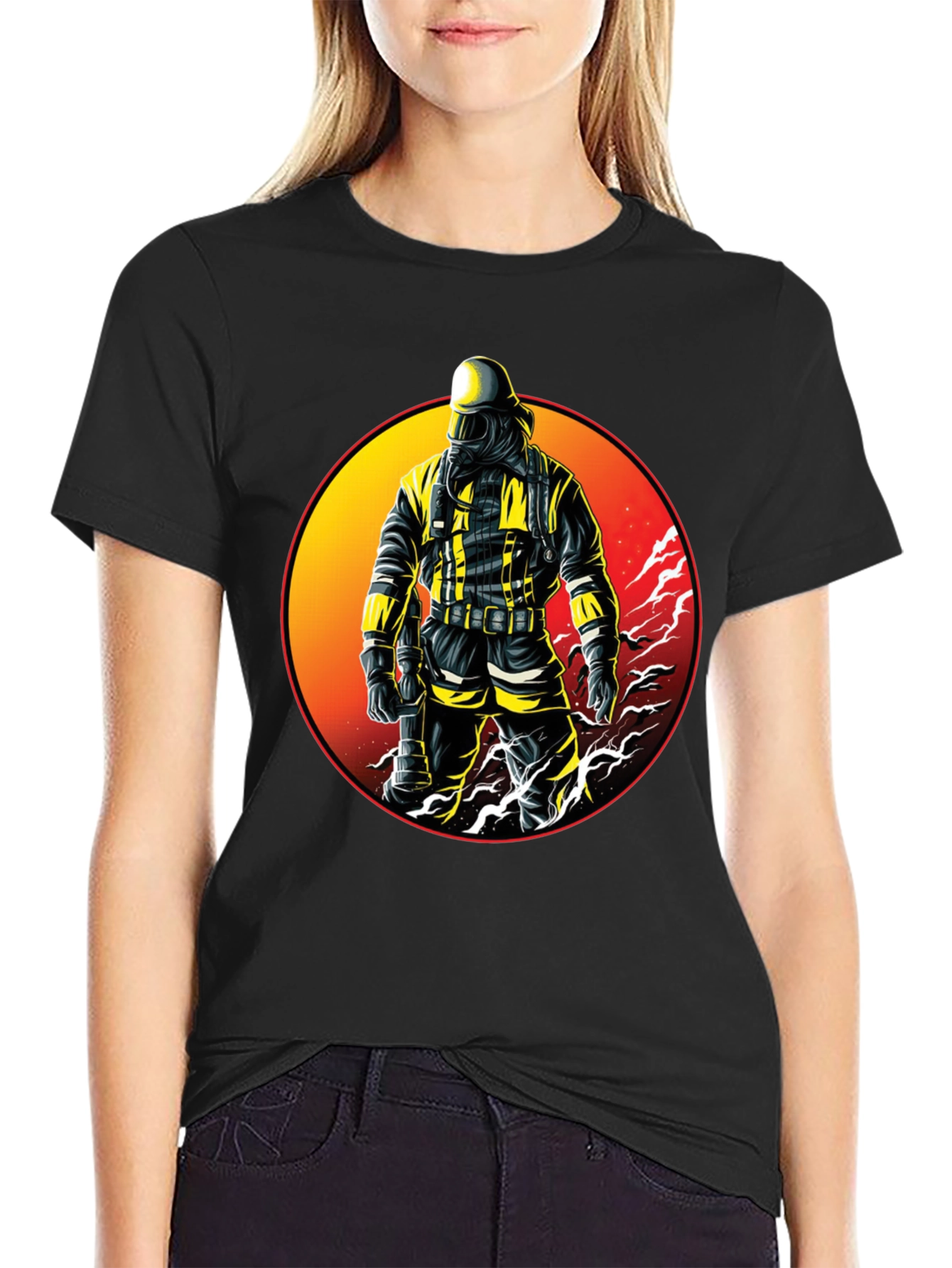Firefighter Graphic Tee - Bold Fire Rescue Design