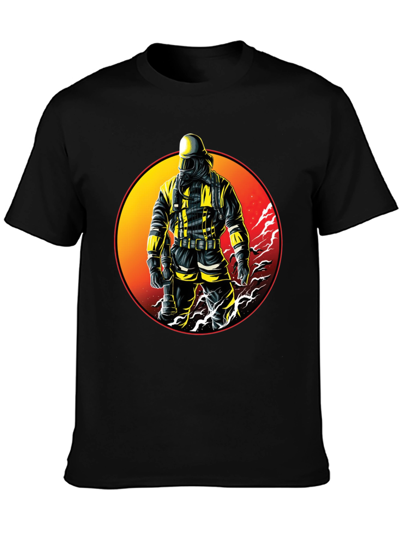Firefighter Graphic Tee - Bold Fire Rescue Design