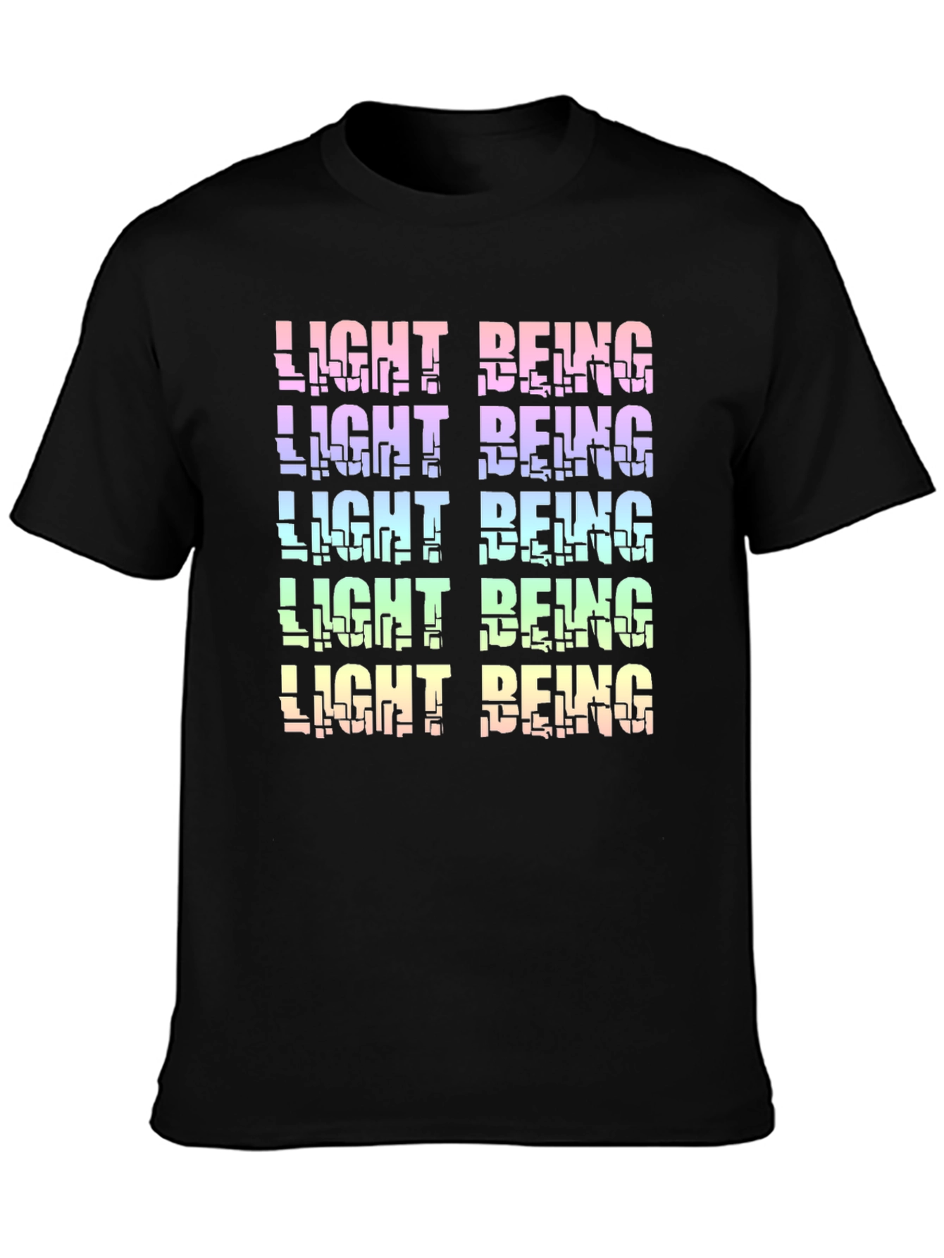 Light Being Graphic Tee - Black Cotton Blend Shirt