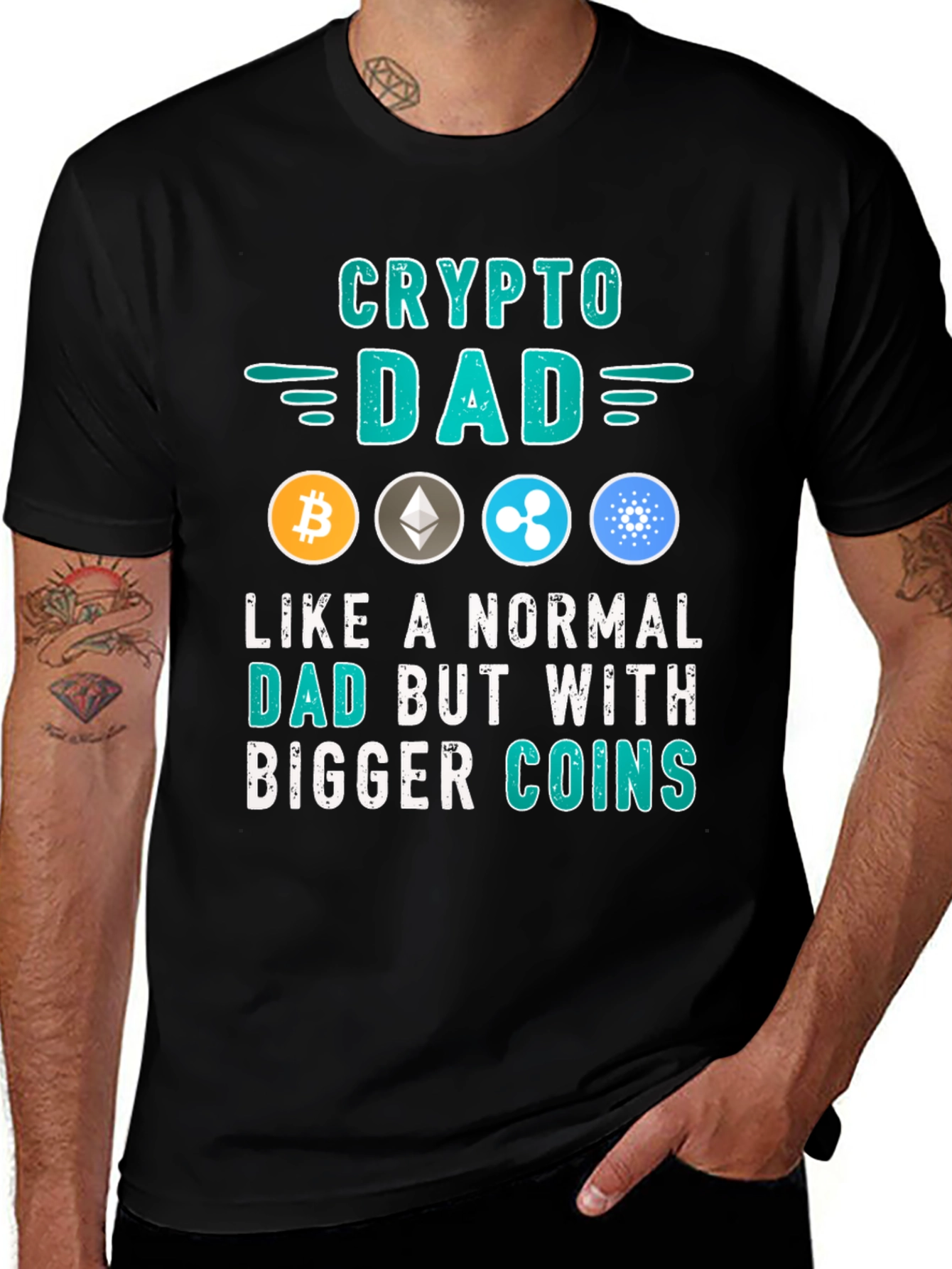 Crypto Dad T-Shirt: Bigger Coins