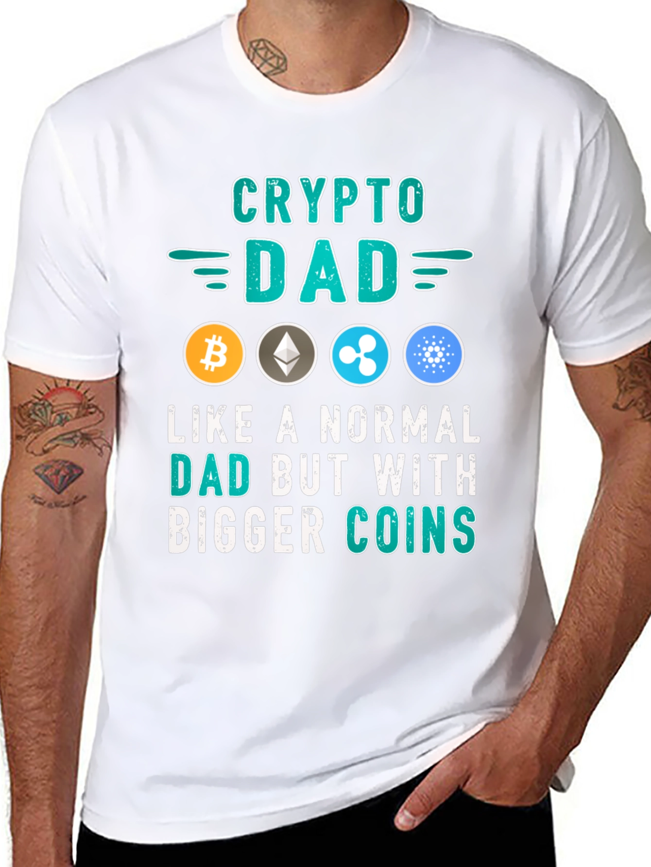 Crypto Dad T-Shirt: Bigger Coins