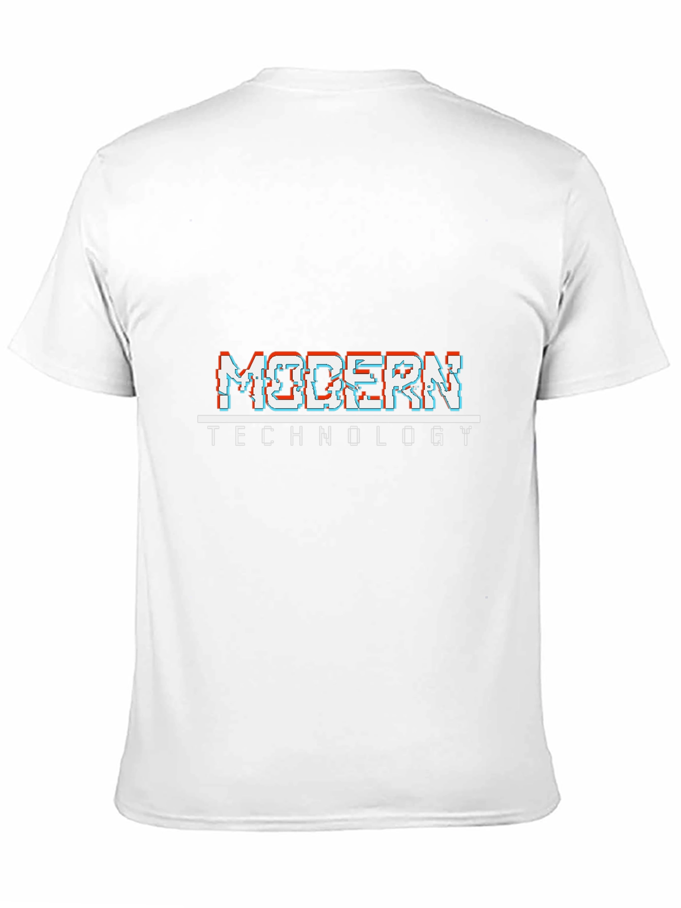 Modern Technology Graphic Print Black T-Shirt