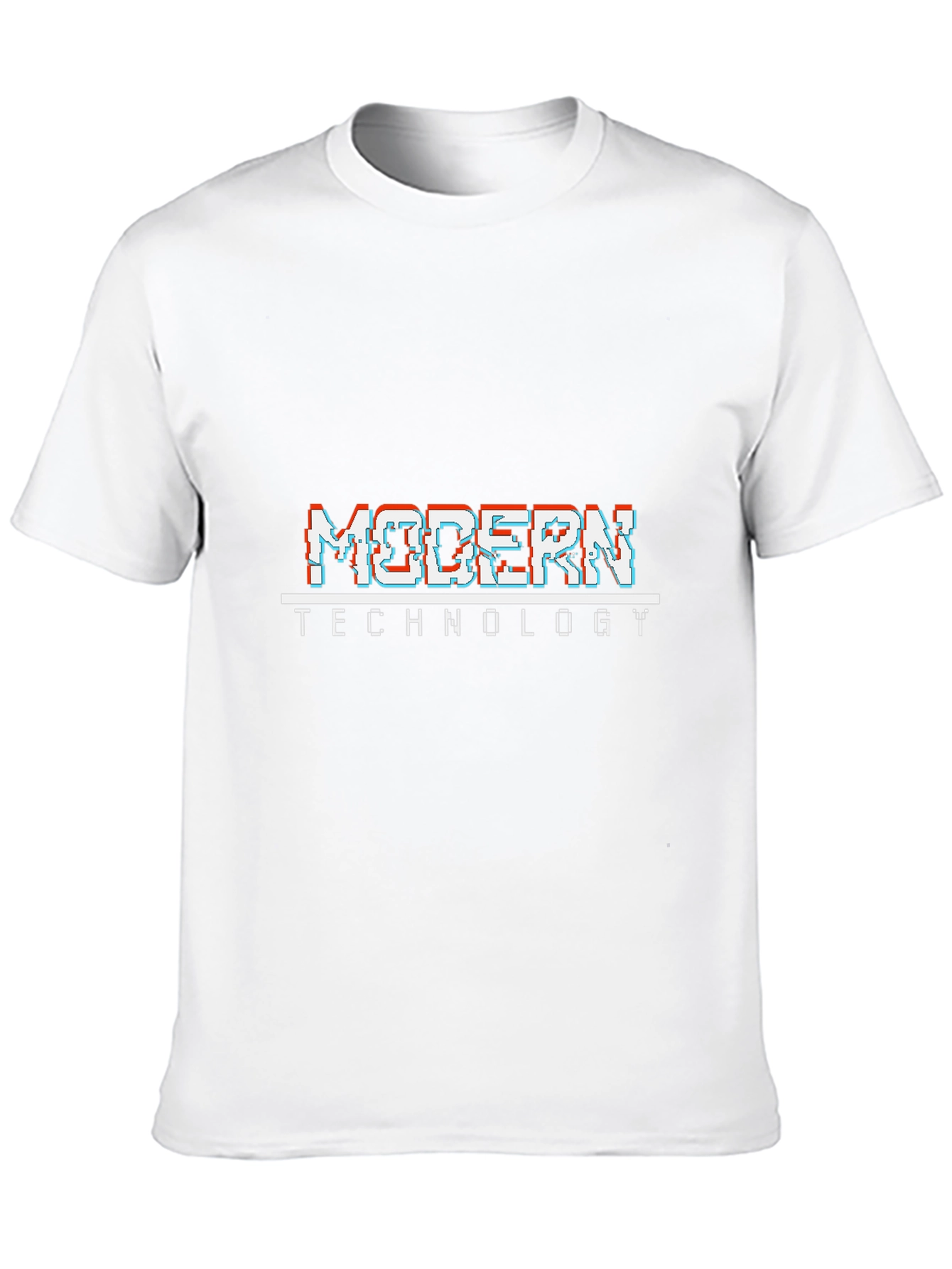Modern Technology Graphic Print Black T-Shirt