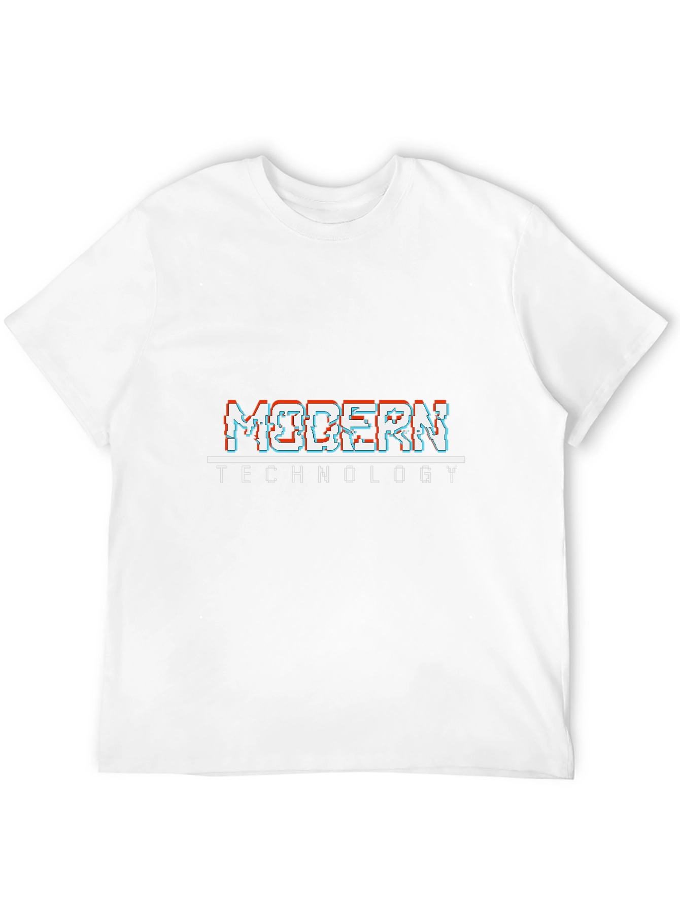 Modern Technology Graphic Print Black T-Shirt