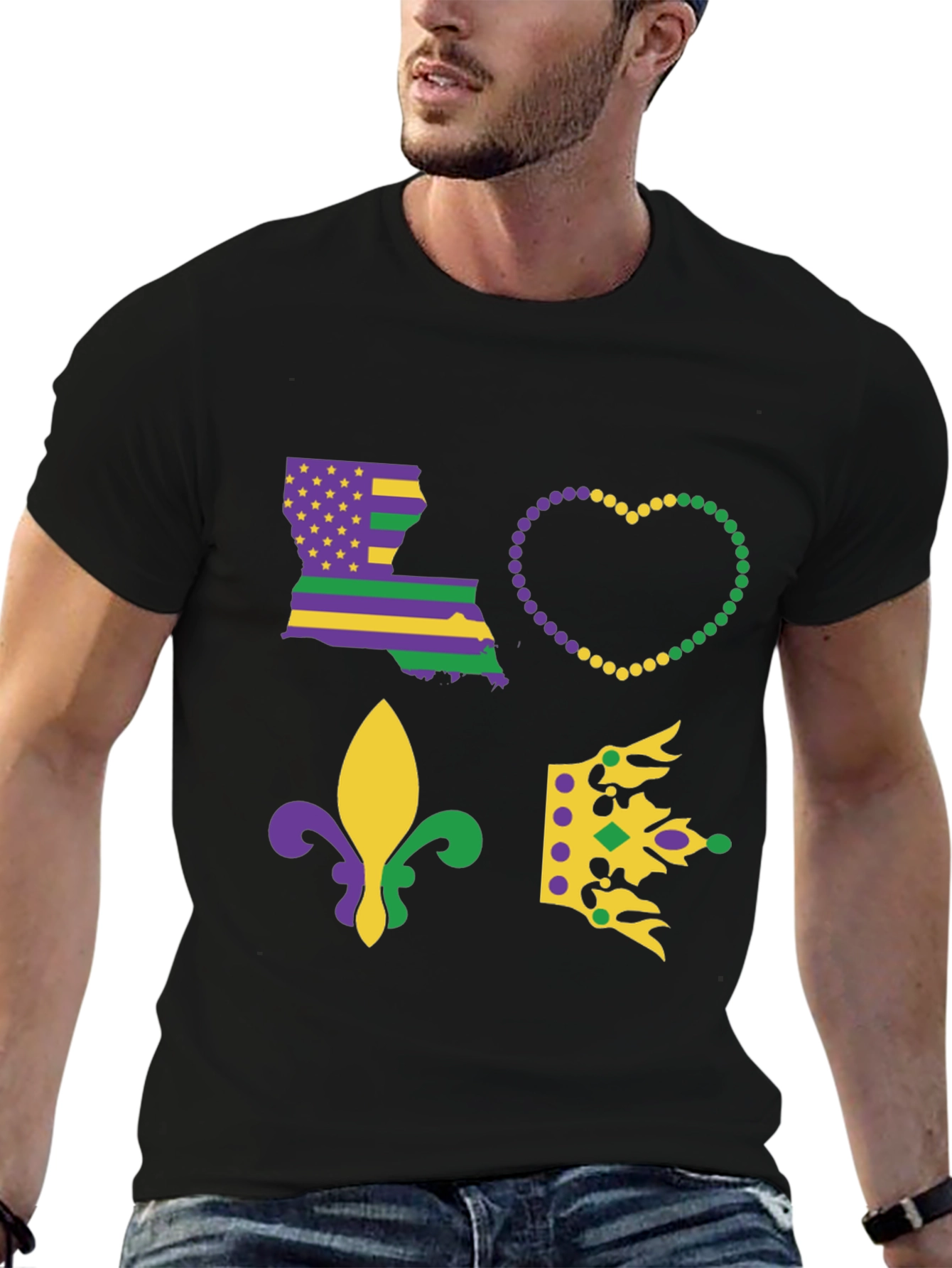 Mardi Gras Louisiana Love T-Shirt