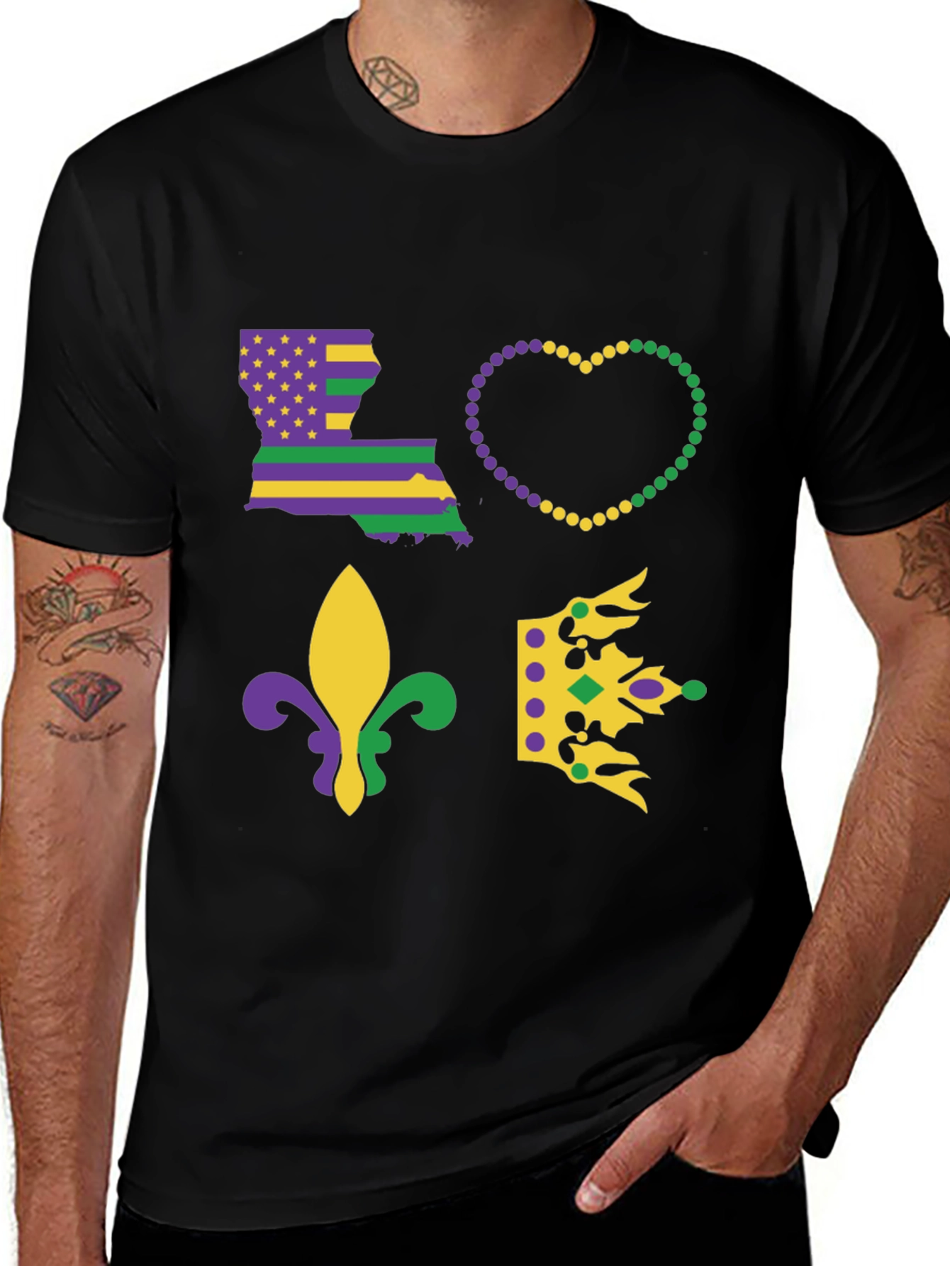 Mardi Gras Louisiana Love T-Shirt