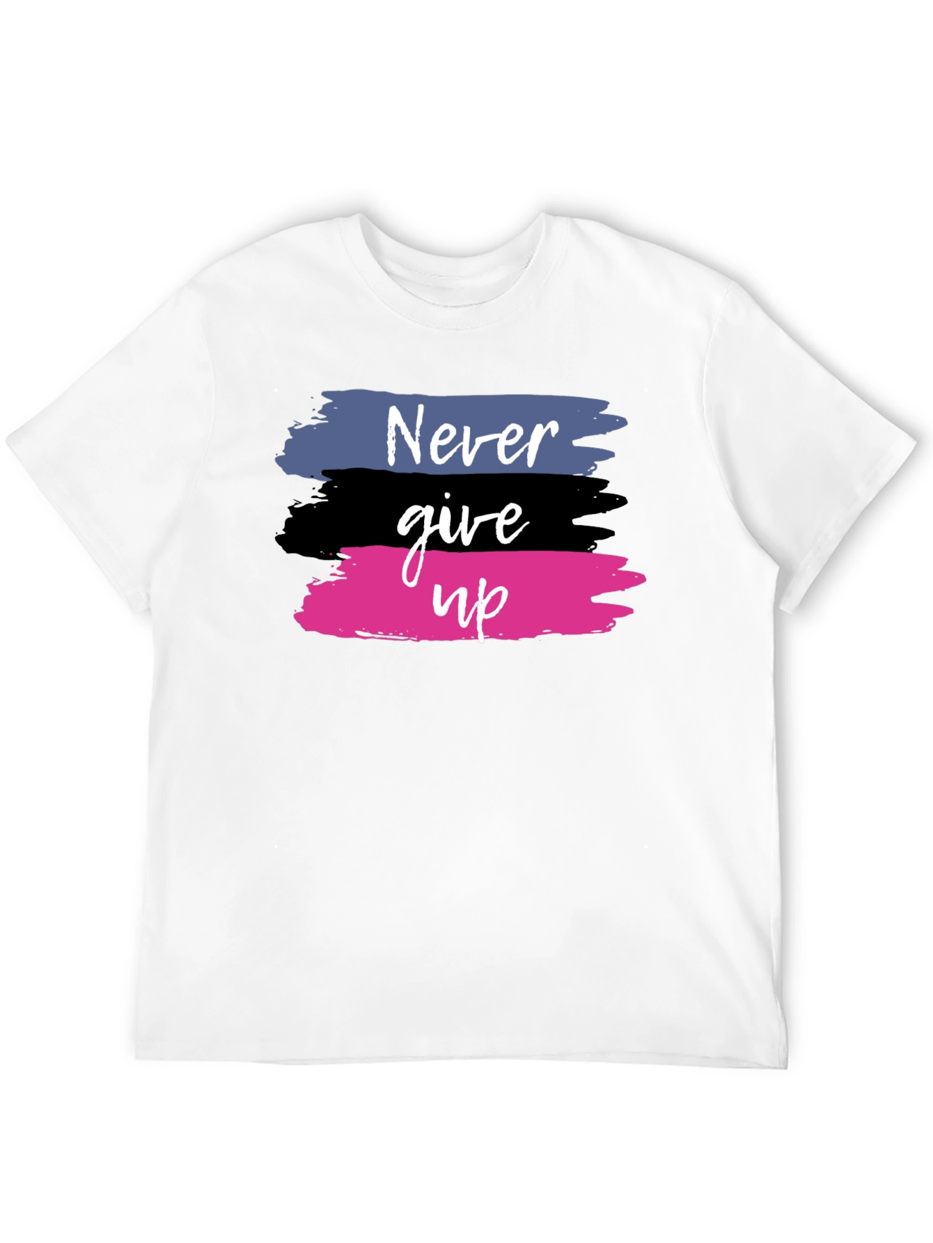 Never Give Up Graphic Tee - Black
