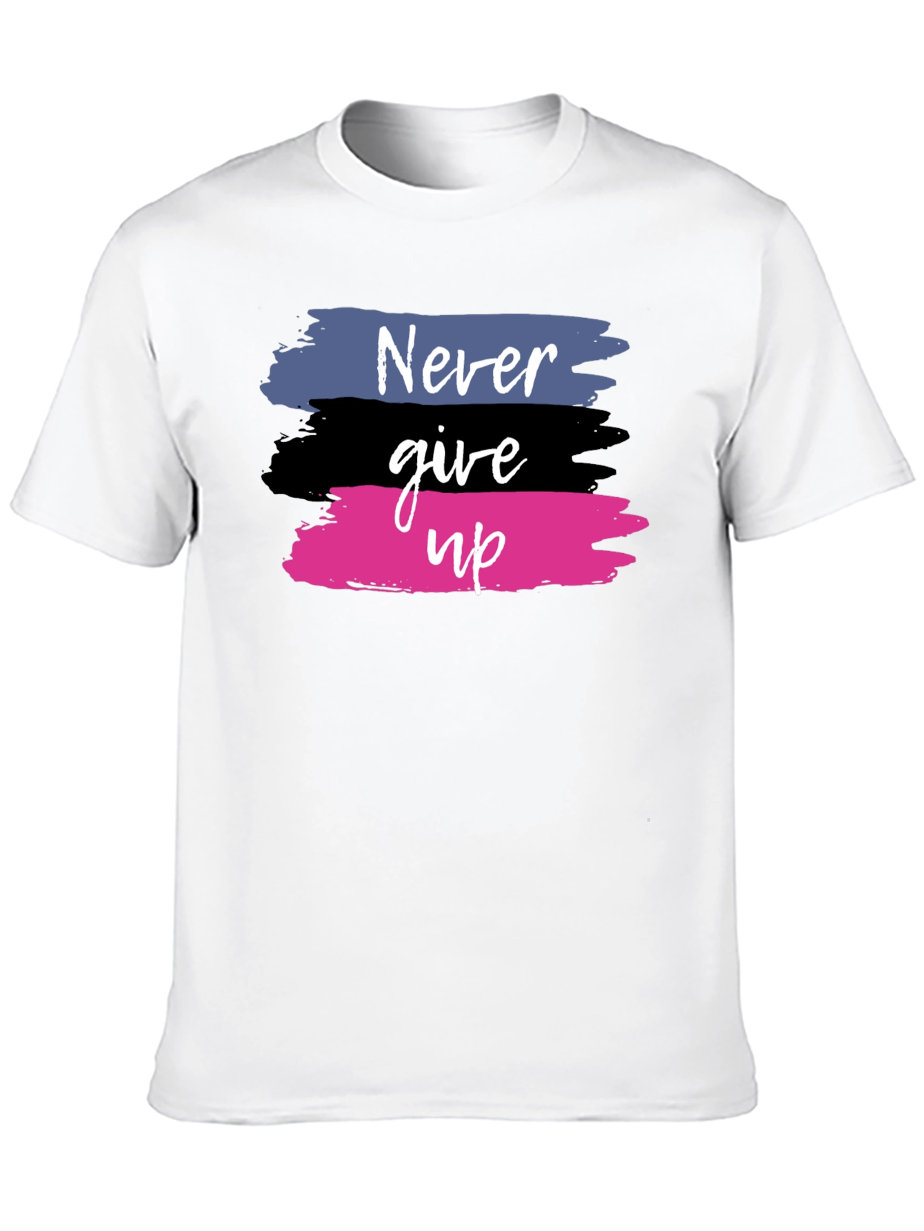 Never Give Up Graphic Tee - Black